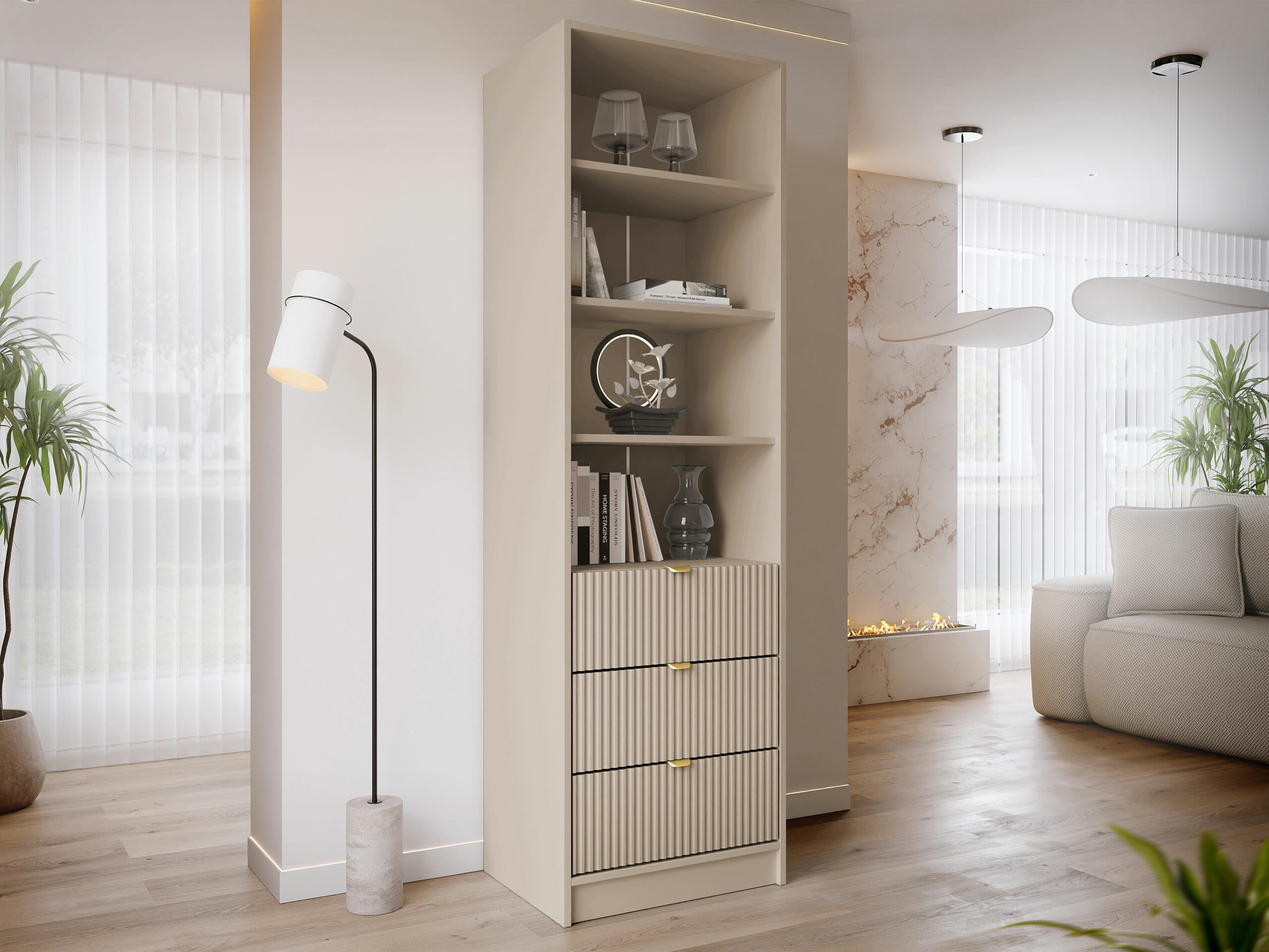 Boekenkast Comfivo Larmire 116 (Beige)