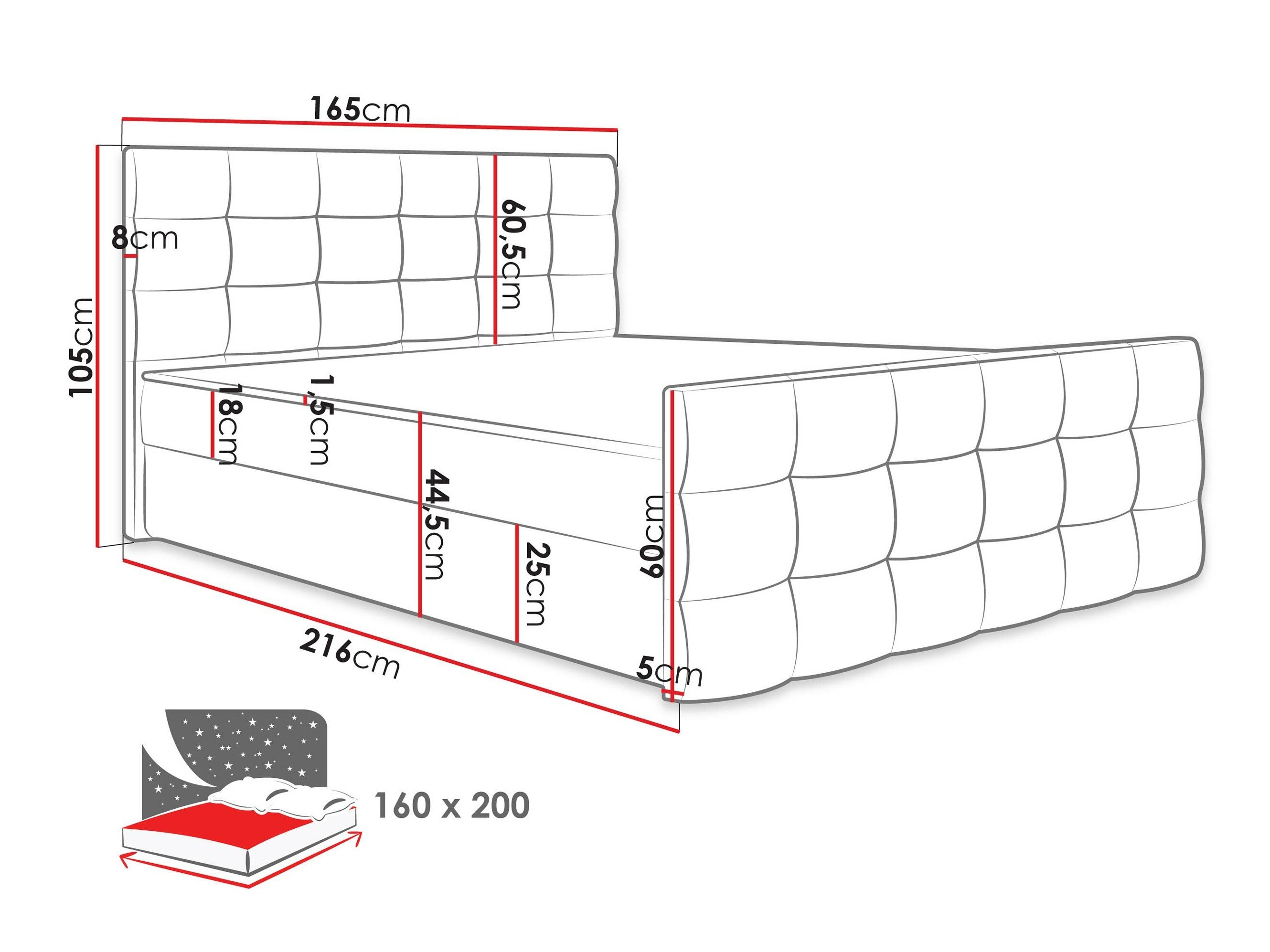 Boxspring Memphis 113 (Rico 20)
