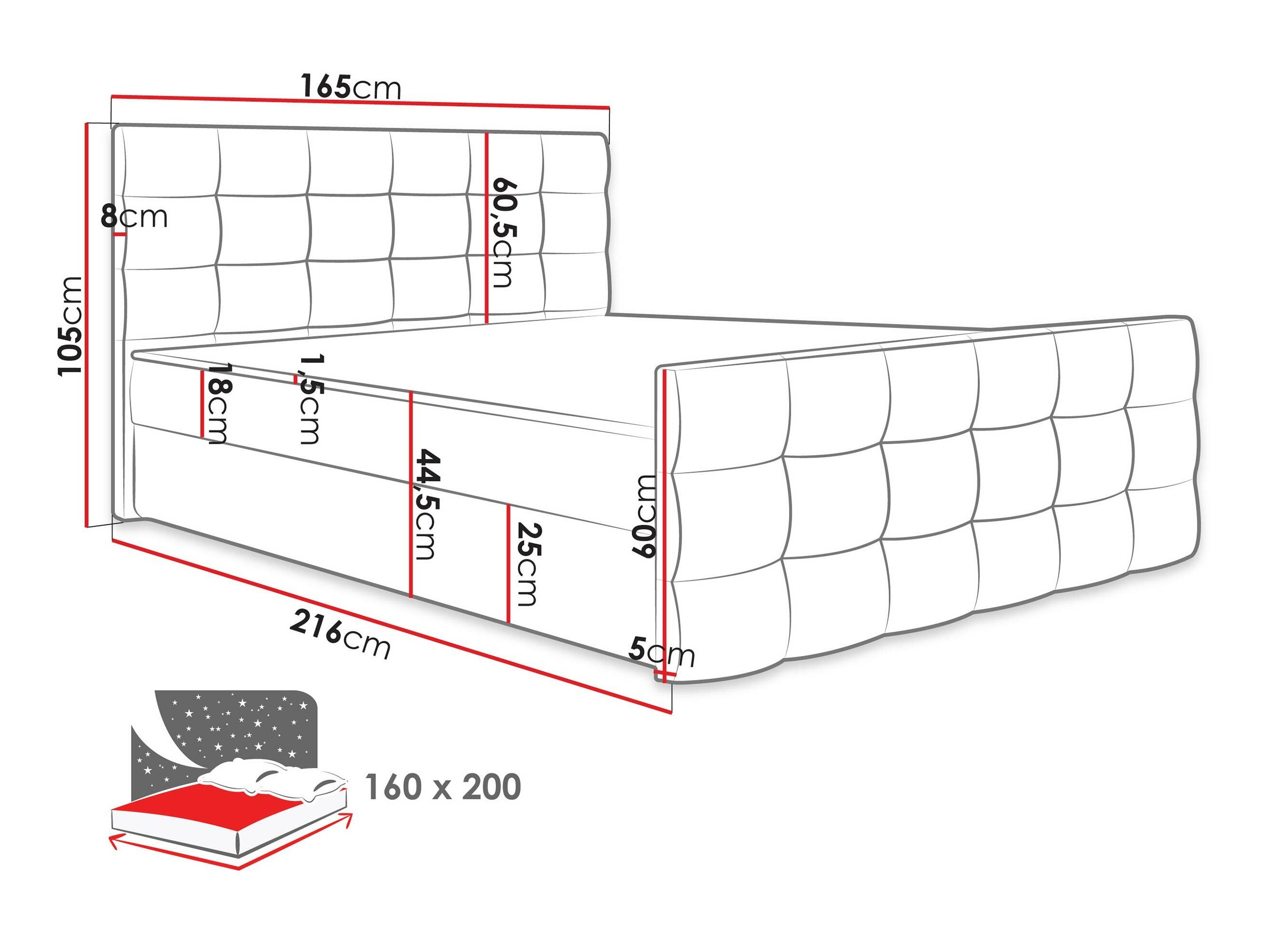 Boxspring Memphis 113 (Soft 001)