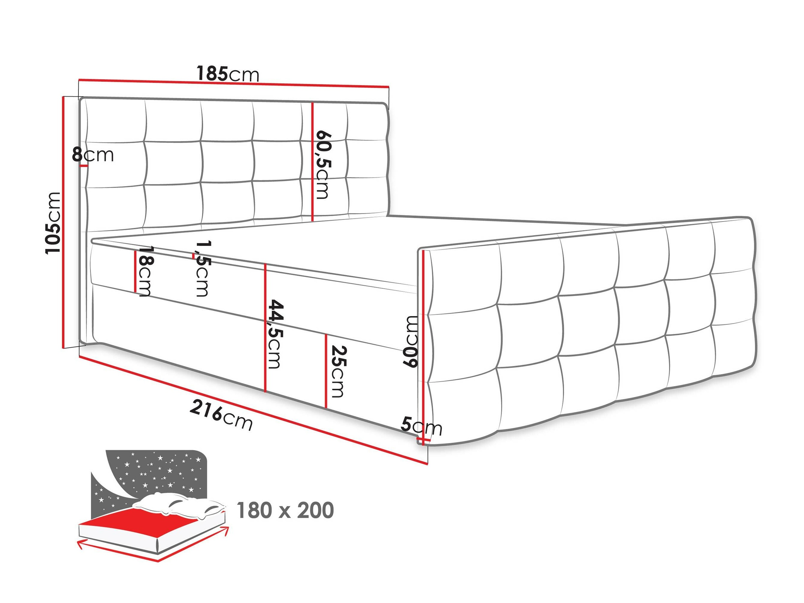 Boxspring Memphis 113 (Soft 001)