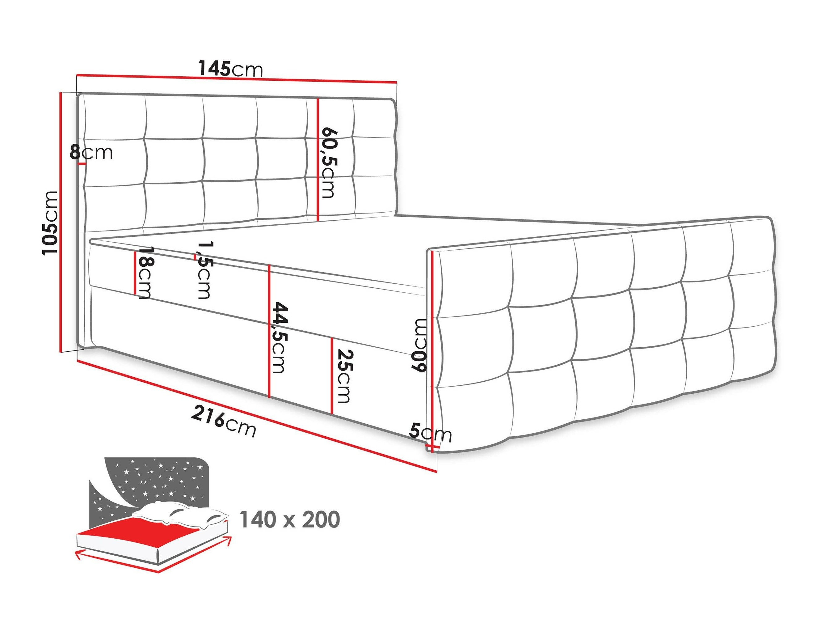 Boxspring Memphis 113 (Soft 029)