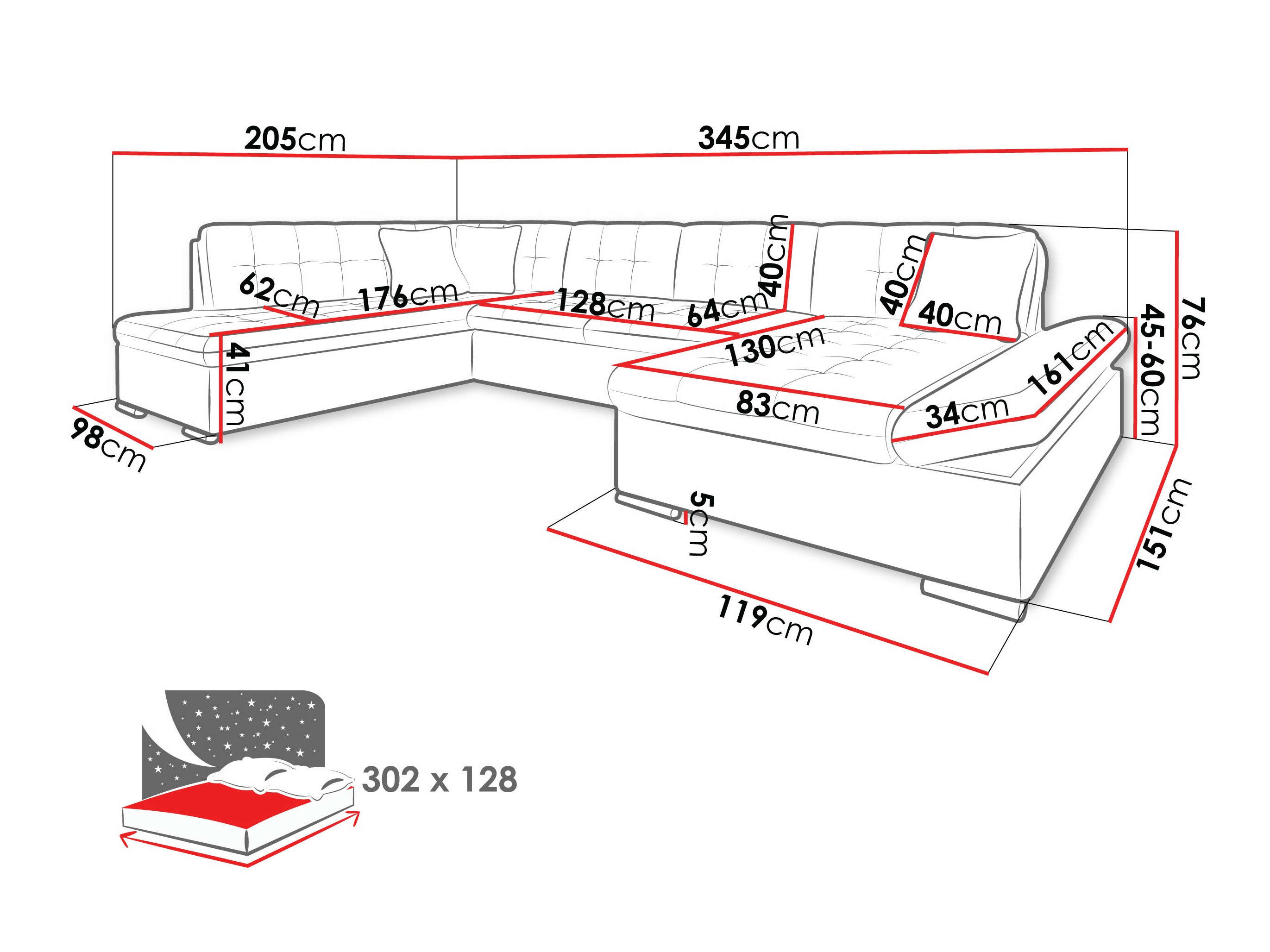 Hoekbank Comfivo 173 (Venus Velvet 2918 + Magic Velet 2258)