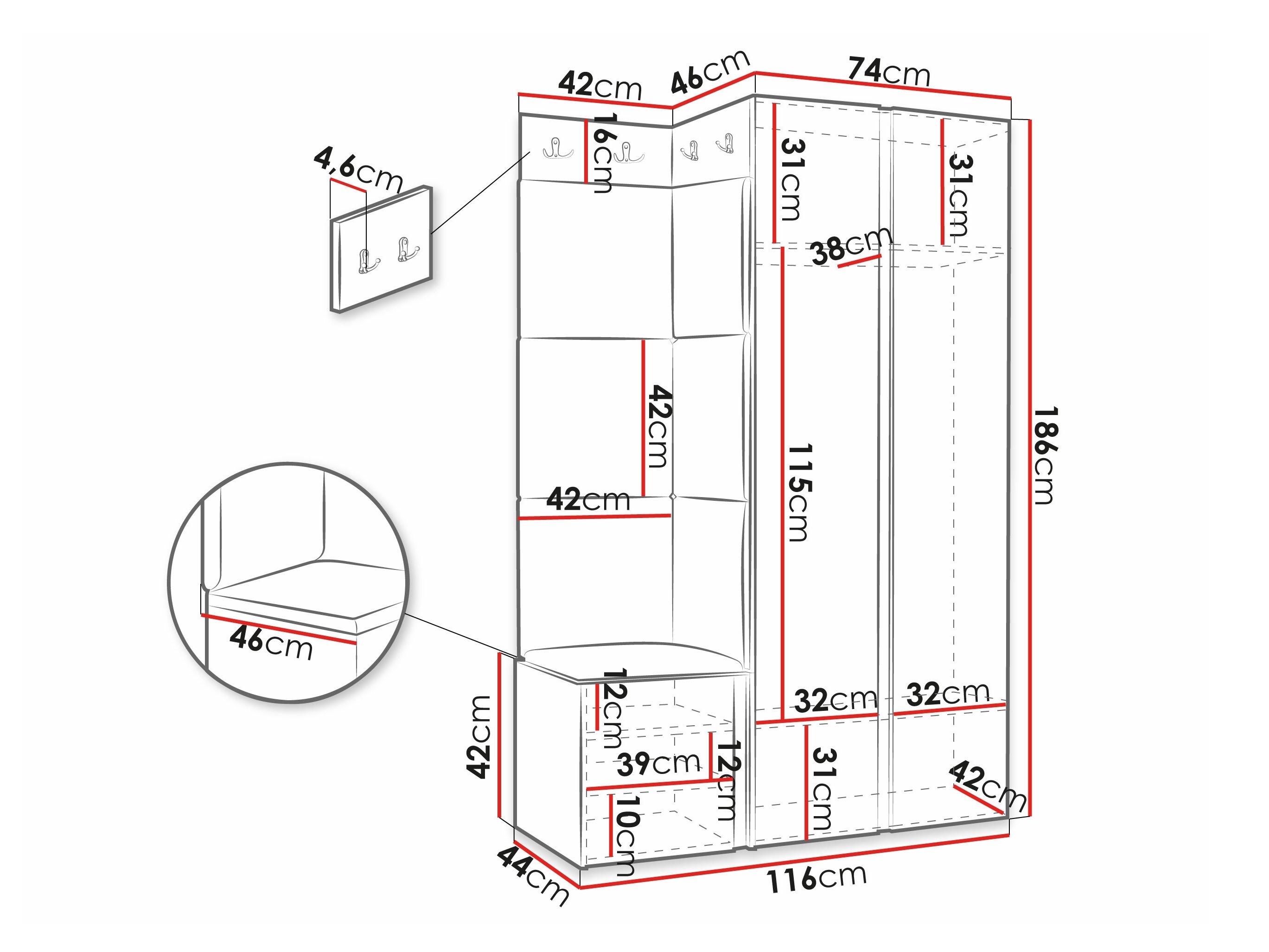 Gangmeubelset Hartford 388 (Zwart)