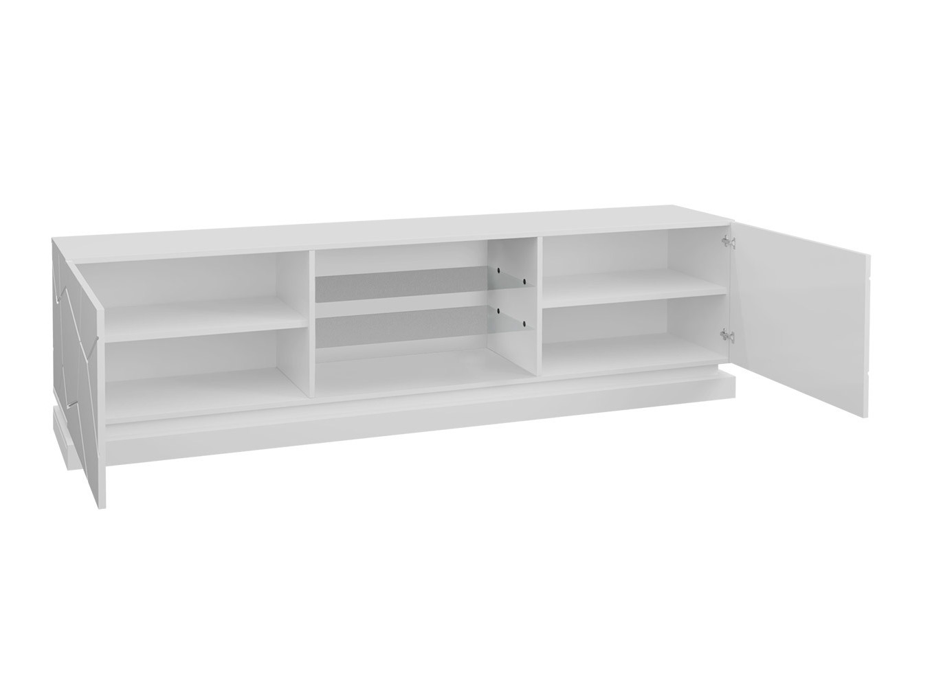 TV-meubel Linar I (Zwart + Glanzend zwart)