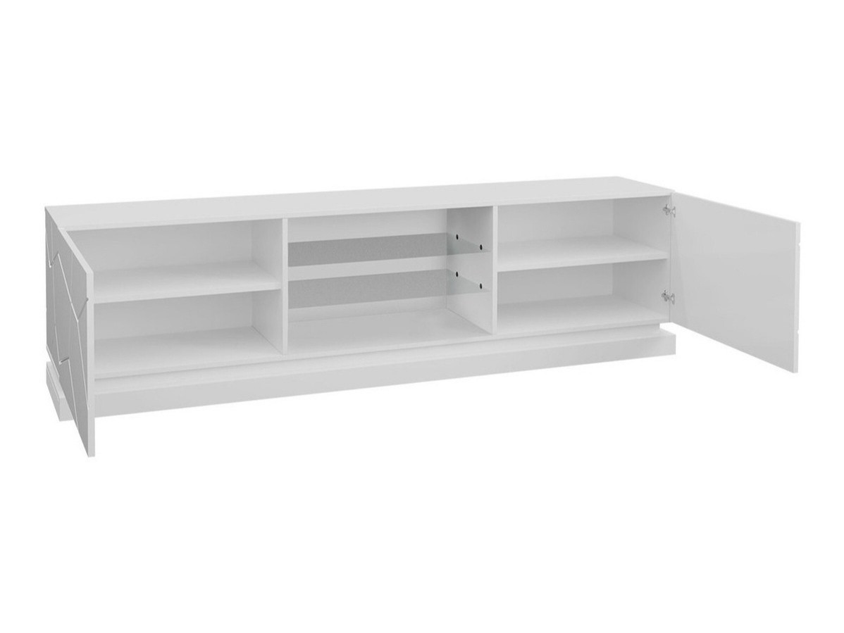 TV-meubel Linar I (Zwart + Glanzend zwart)