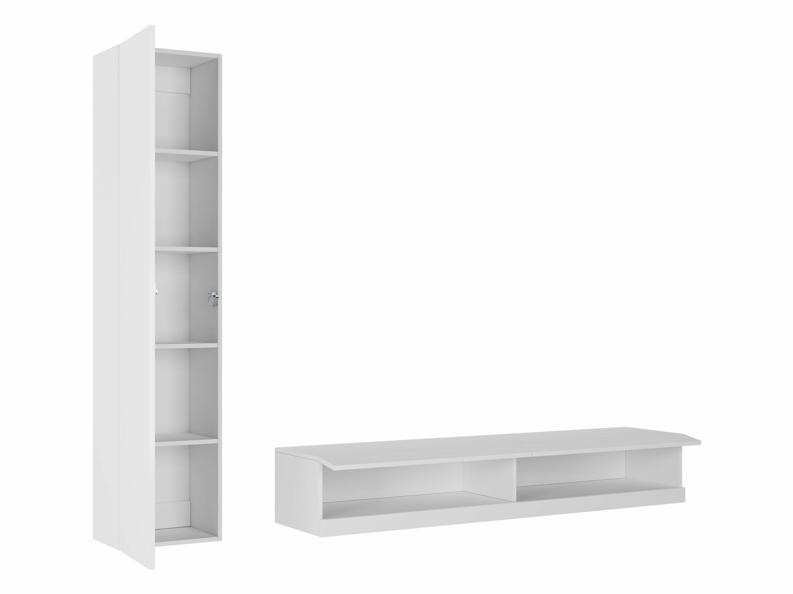 Woonkamerset Venenou 114 (Zwart + Glanzend zwart)