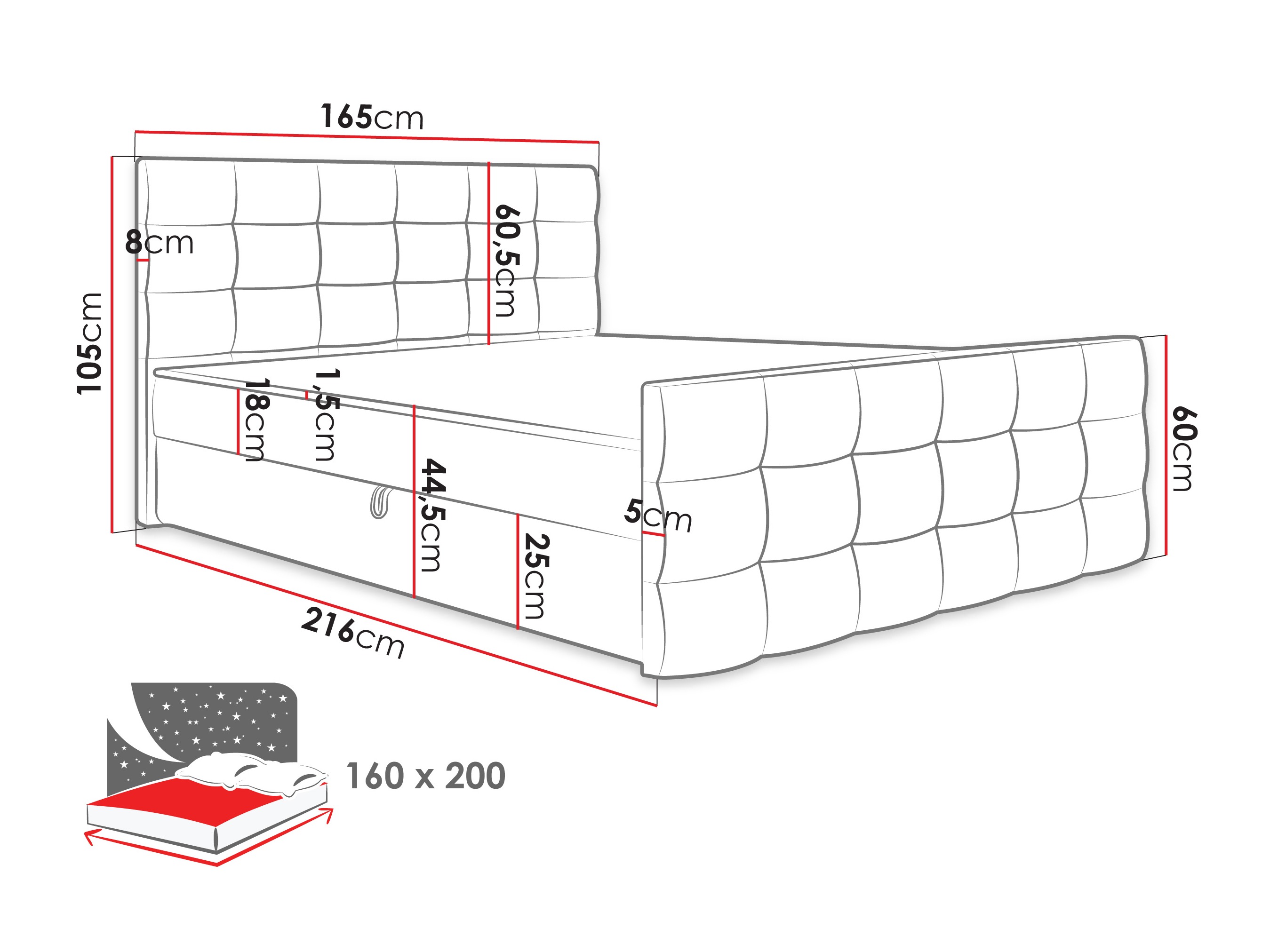 Boxspring Memphis 100 (Rico 03)
