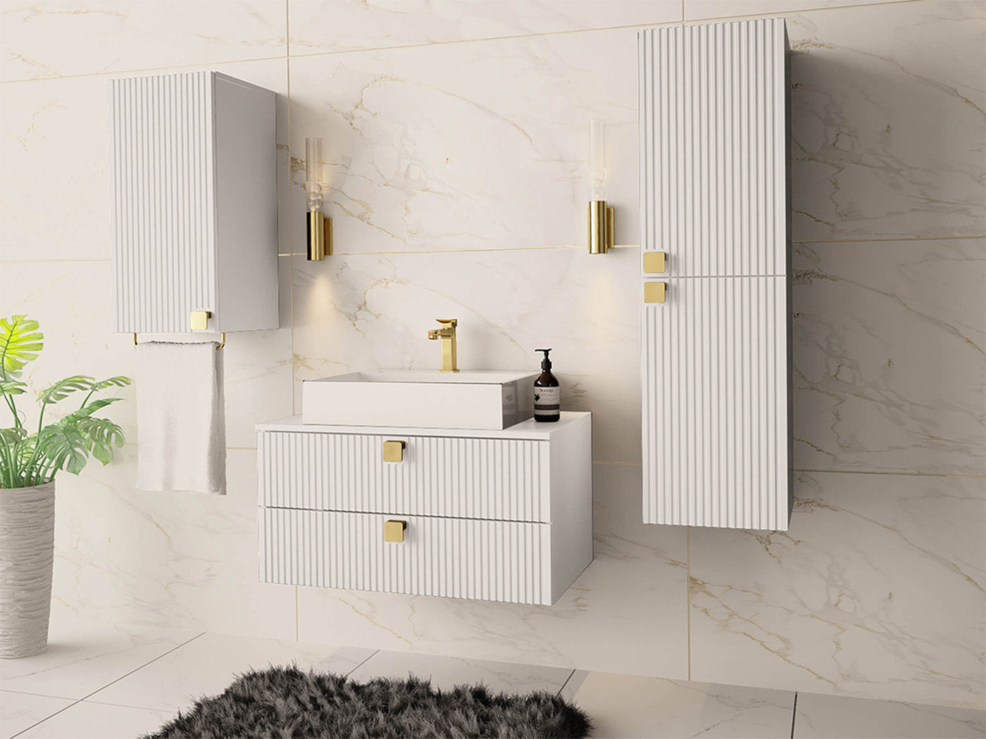 Badkamerset Panium II (Wit)