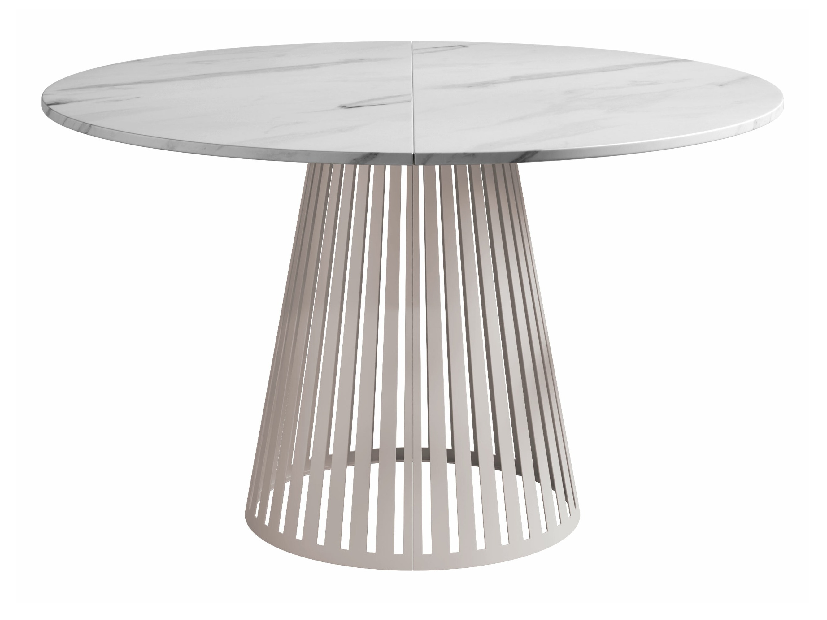 Tafel Prudentia II (Wit marmer + Kasjmier)