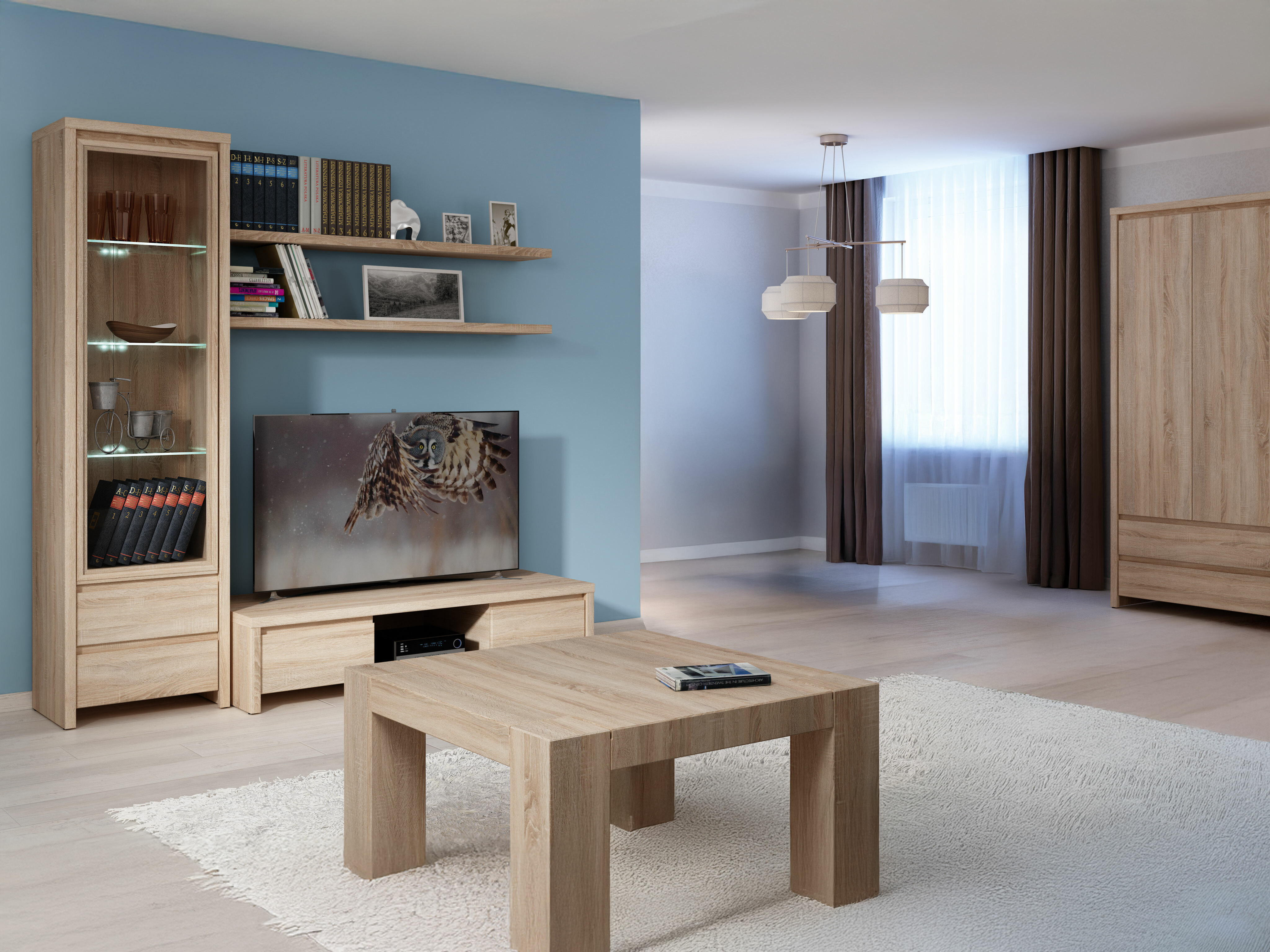 Boekenkast Nolroma 140 (Sonoma eik)