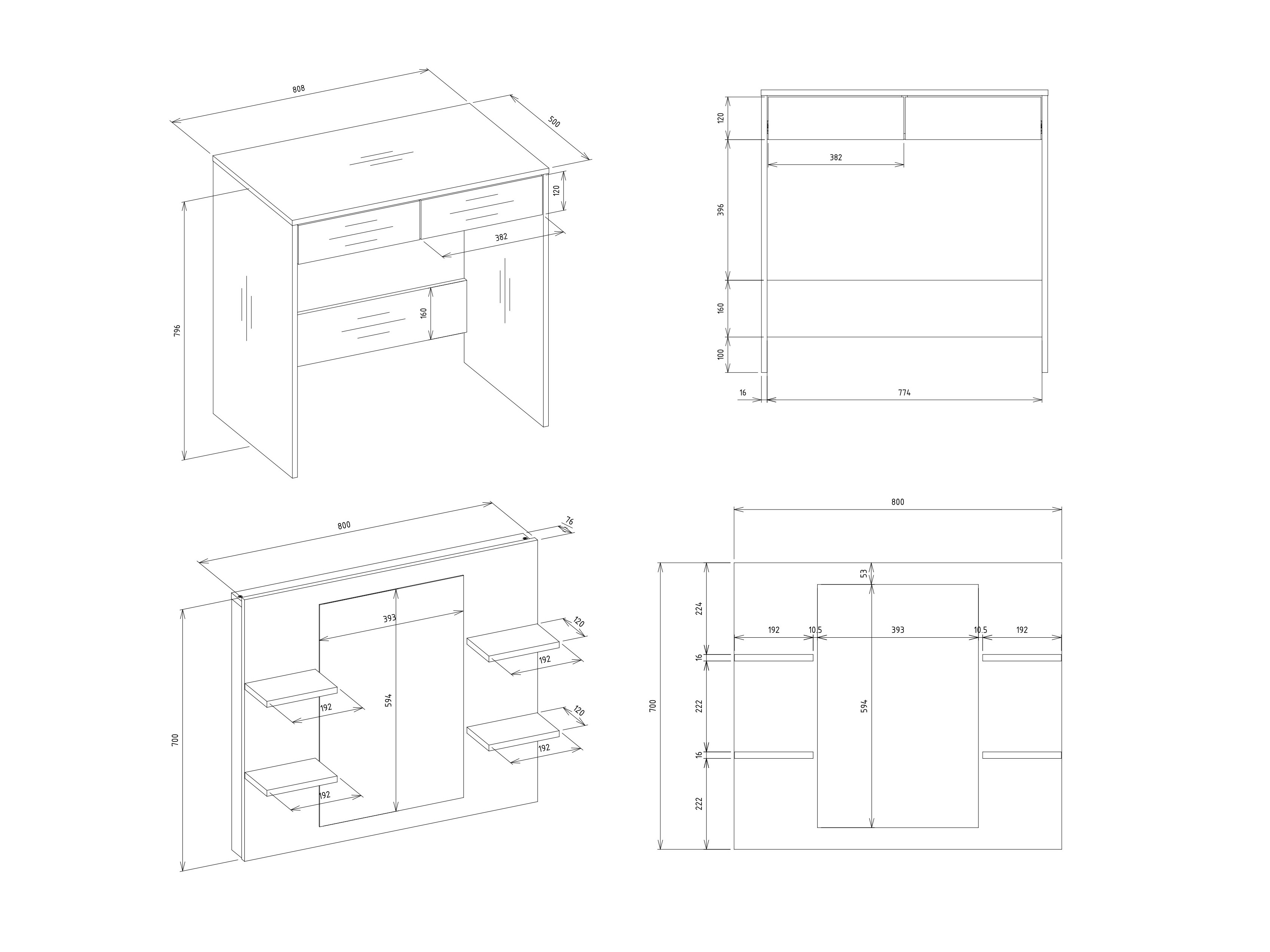 Kaptafel Mandeville 357