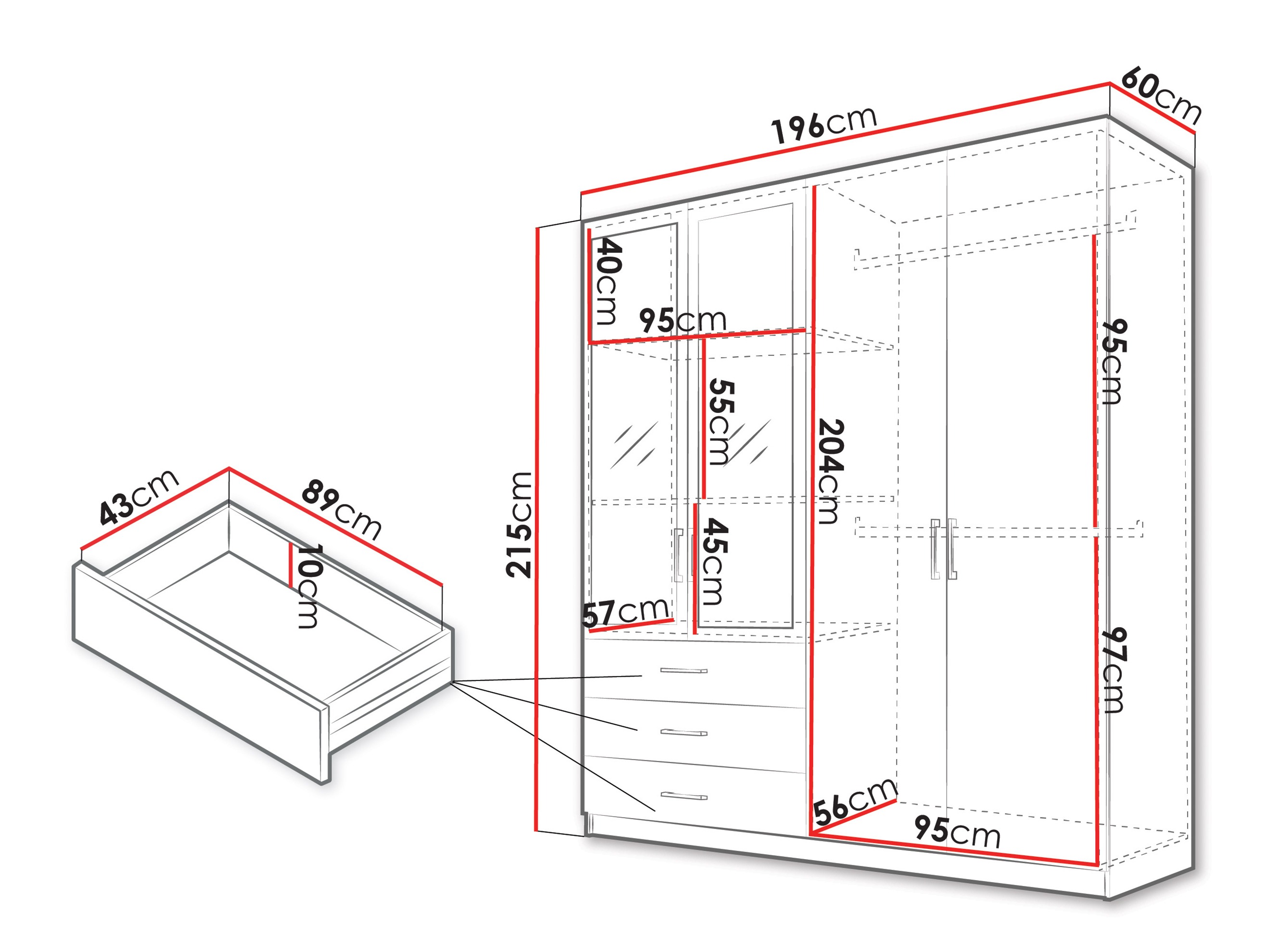 Kledingkast Fungar (Wit)