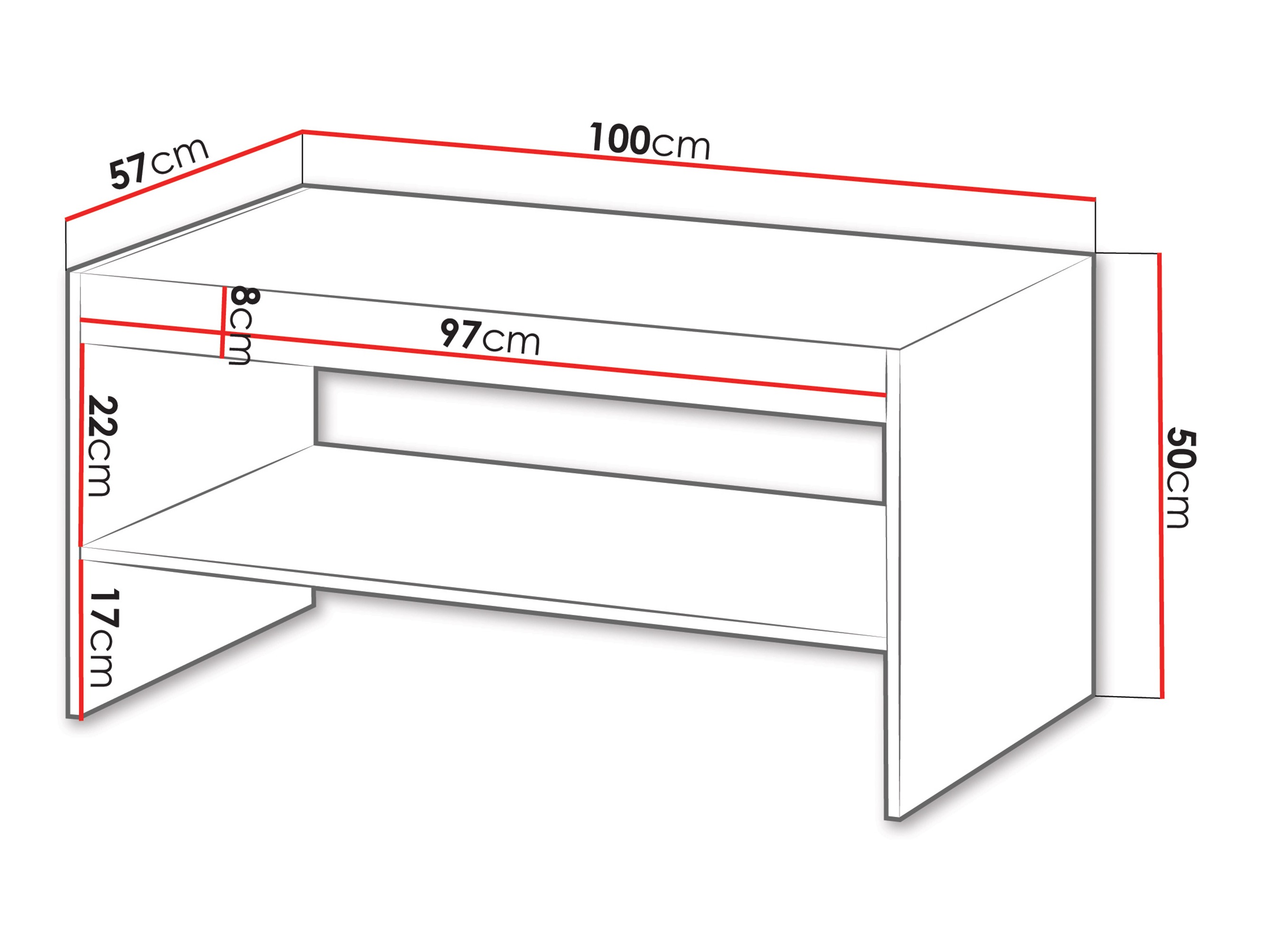 Salontafel Evavese 107 (Zwart)