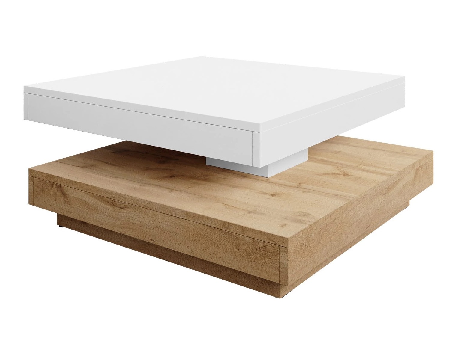 Transformeerbare salontafel Comfivo 385 (Wotan eik + Wit)