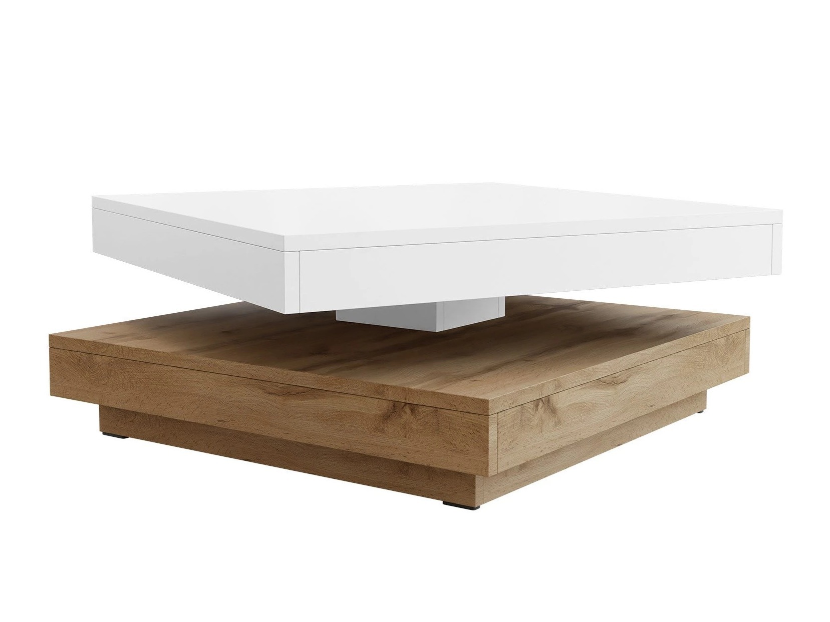 Transformeerbare salontafel Comfivo 385 (Wotan eik + Wit)