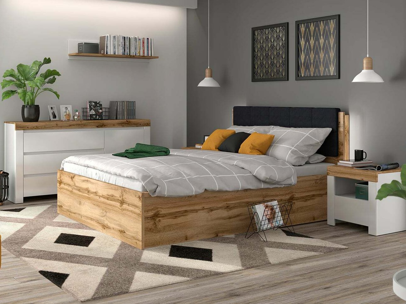 Bed Livevaro 126 (Wotan eik)