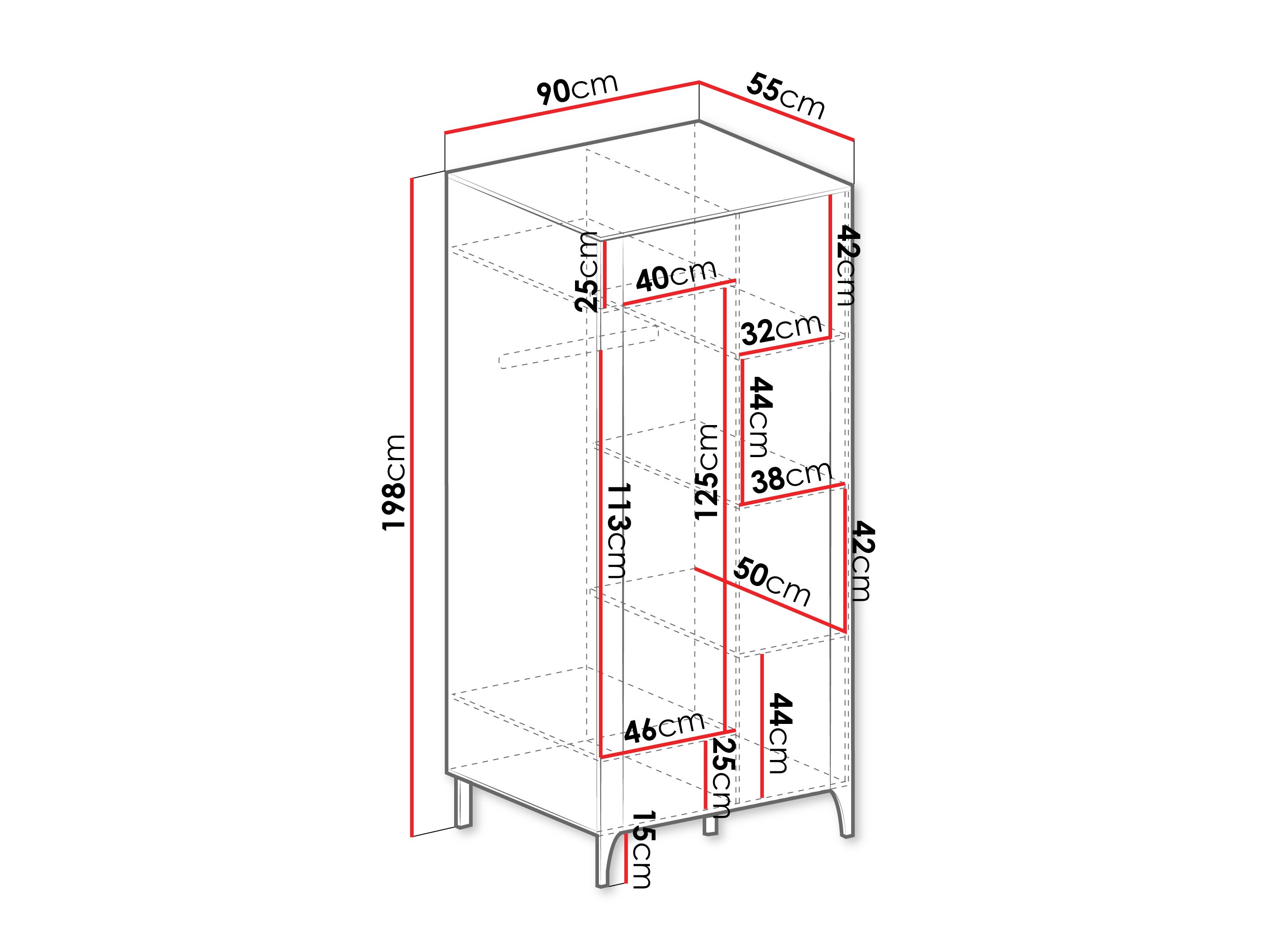 Kledingkast Mavtoru 106 (Zwart)