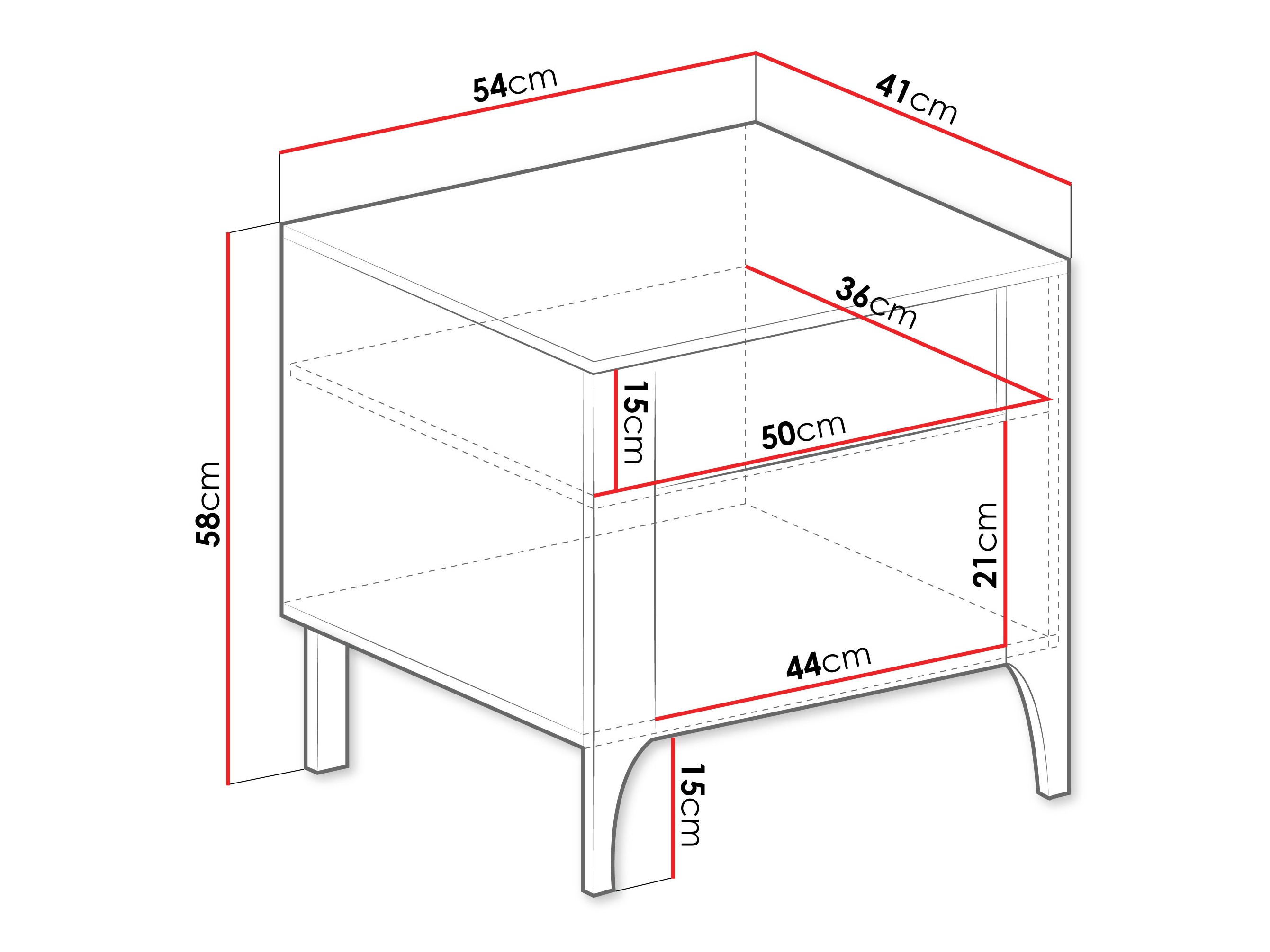 Nachtkastje Mavtoru 110 (Zwart)