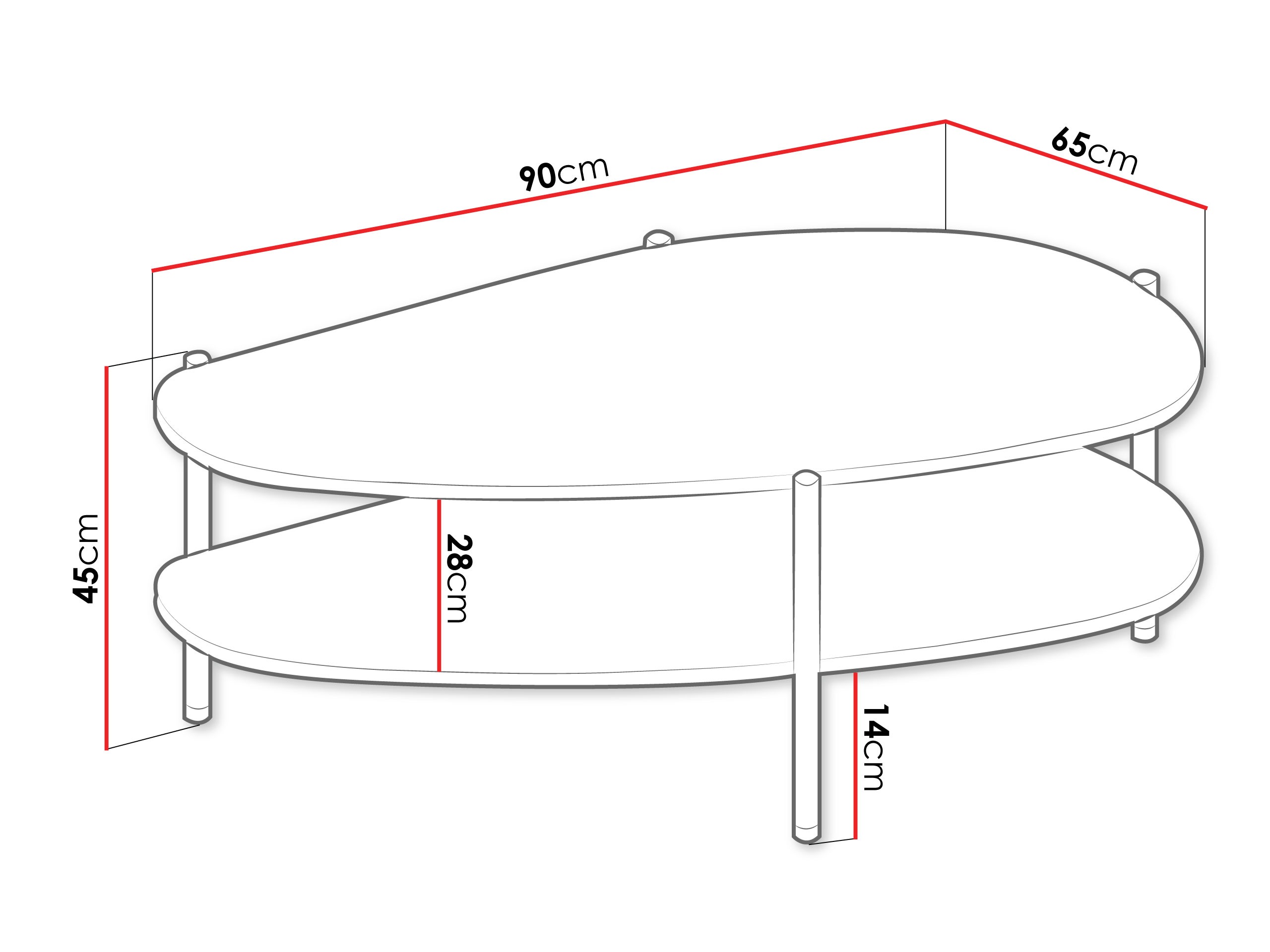 Salontafel Mavtoru 109 (Zwart)
