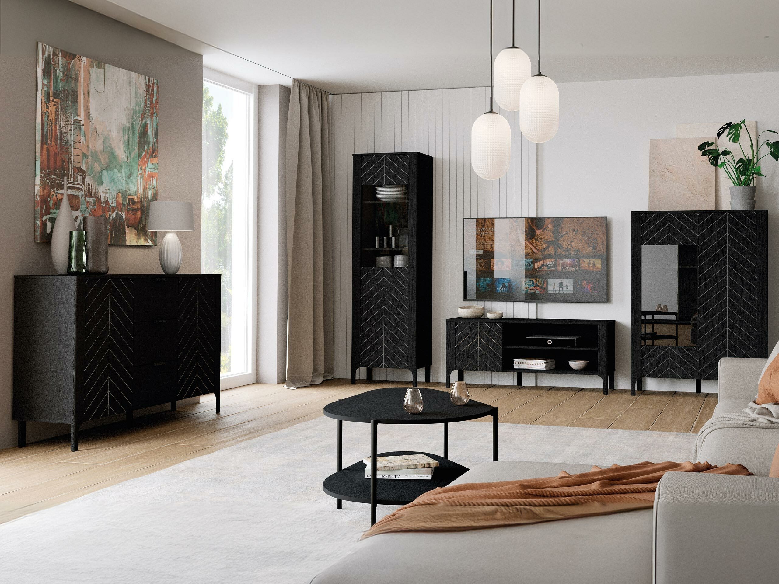 TV-meubel Mavtoru 107 (Zwart)