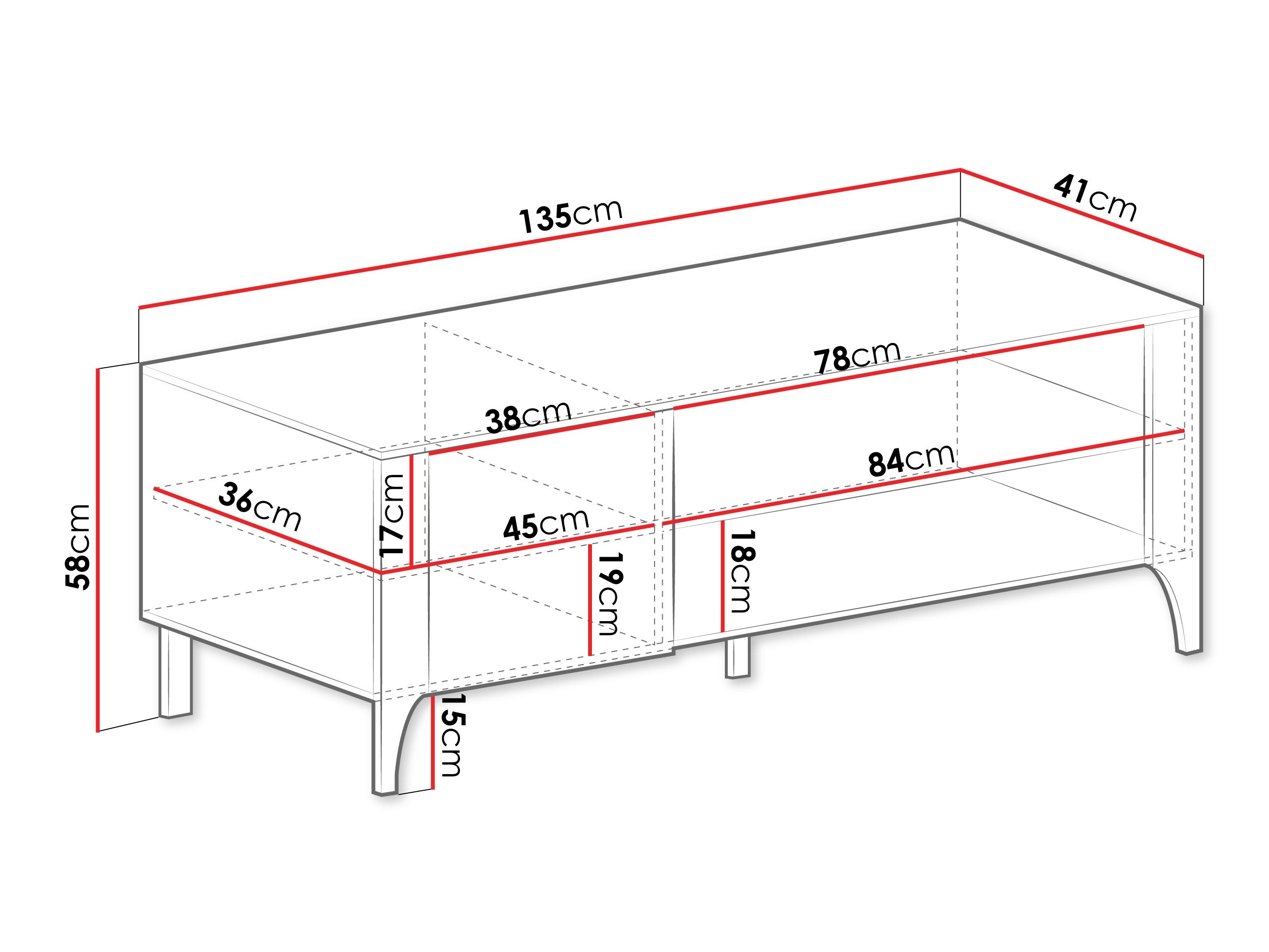 TV-meubel Mavtoru 107 (Zwart)