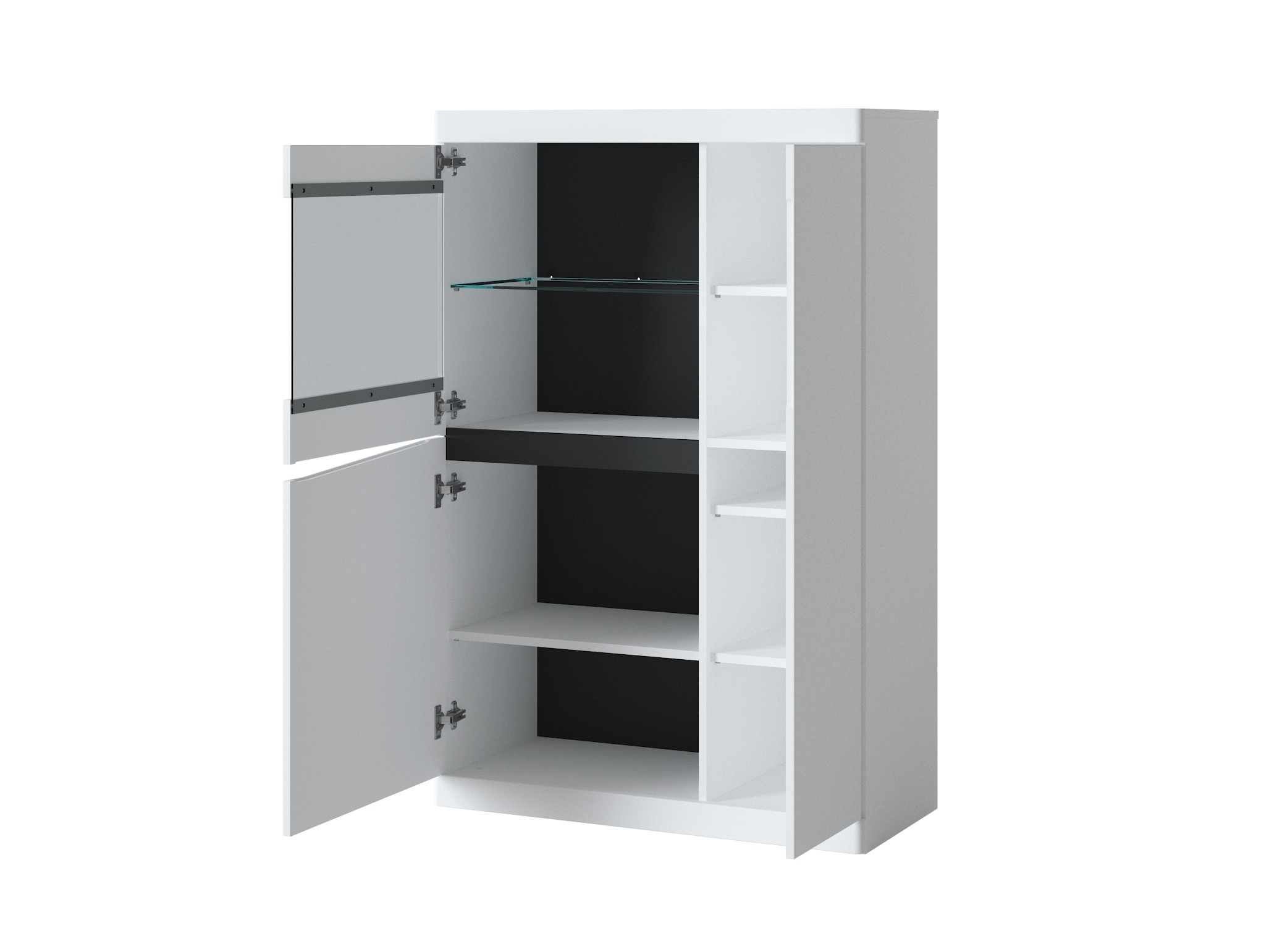 Boekenkast Venlori 129 (Wit + Grafiet)