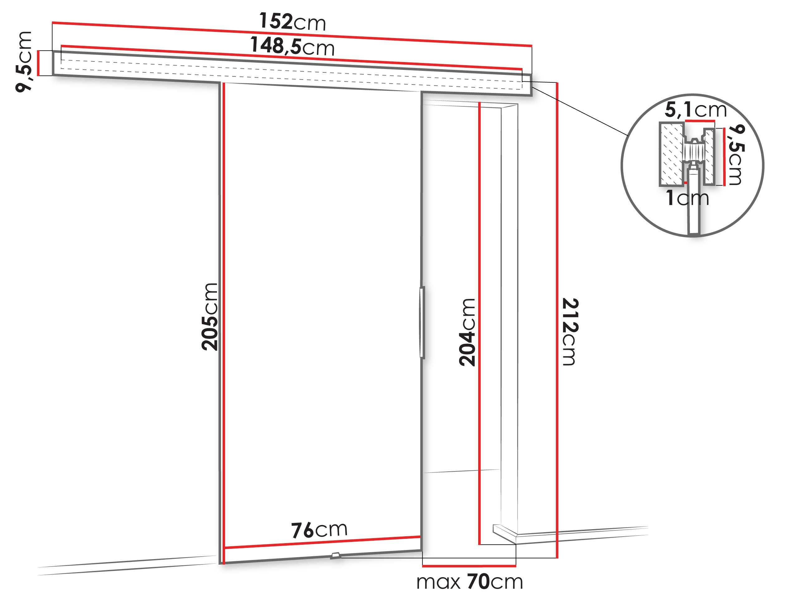Schuifdeur Dover 217 (Wit)