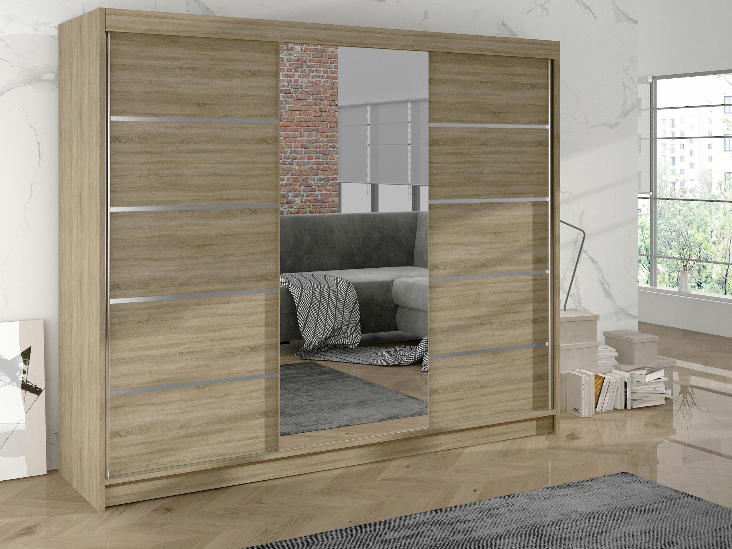 Kledingkast Closico Durion IV (Sonoma eik)