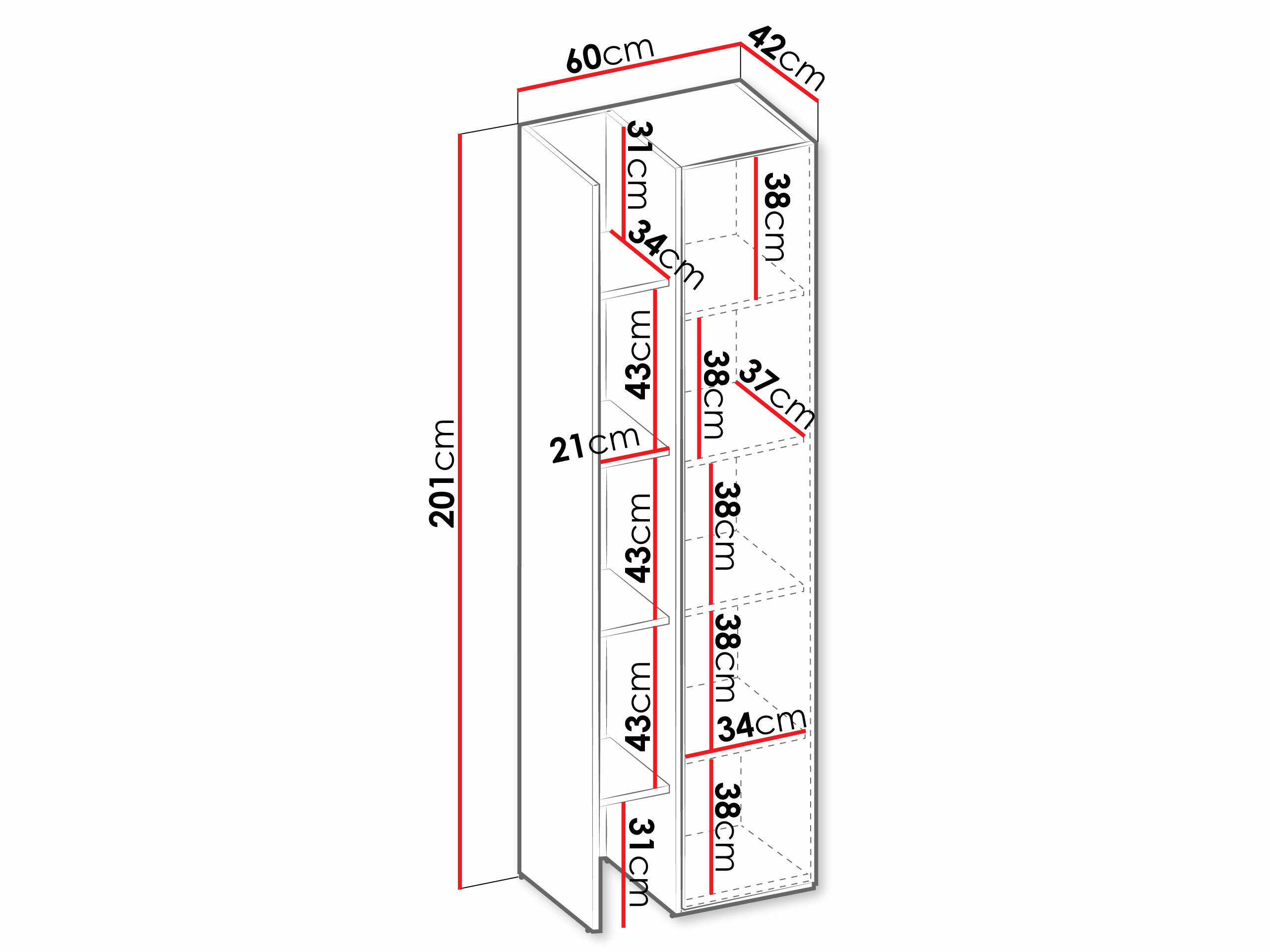 Boekenkast Tivseva 102
