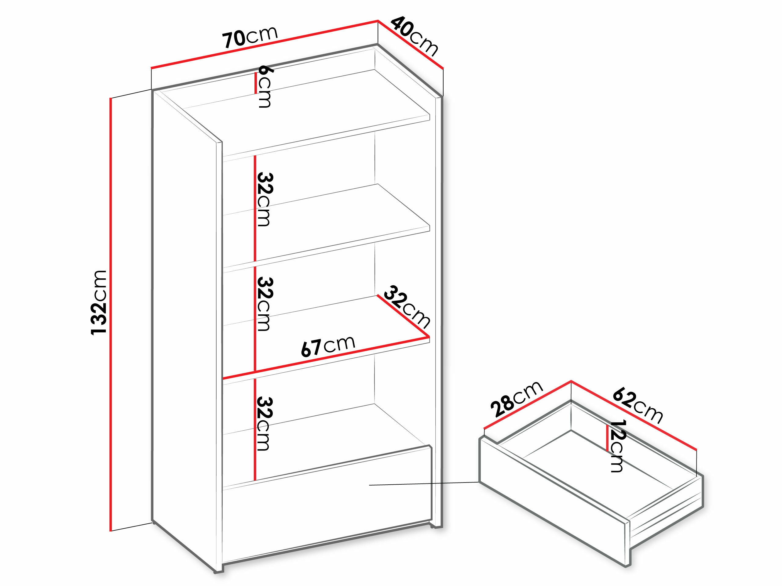 Boekenkast Tivseva 104