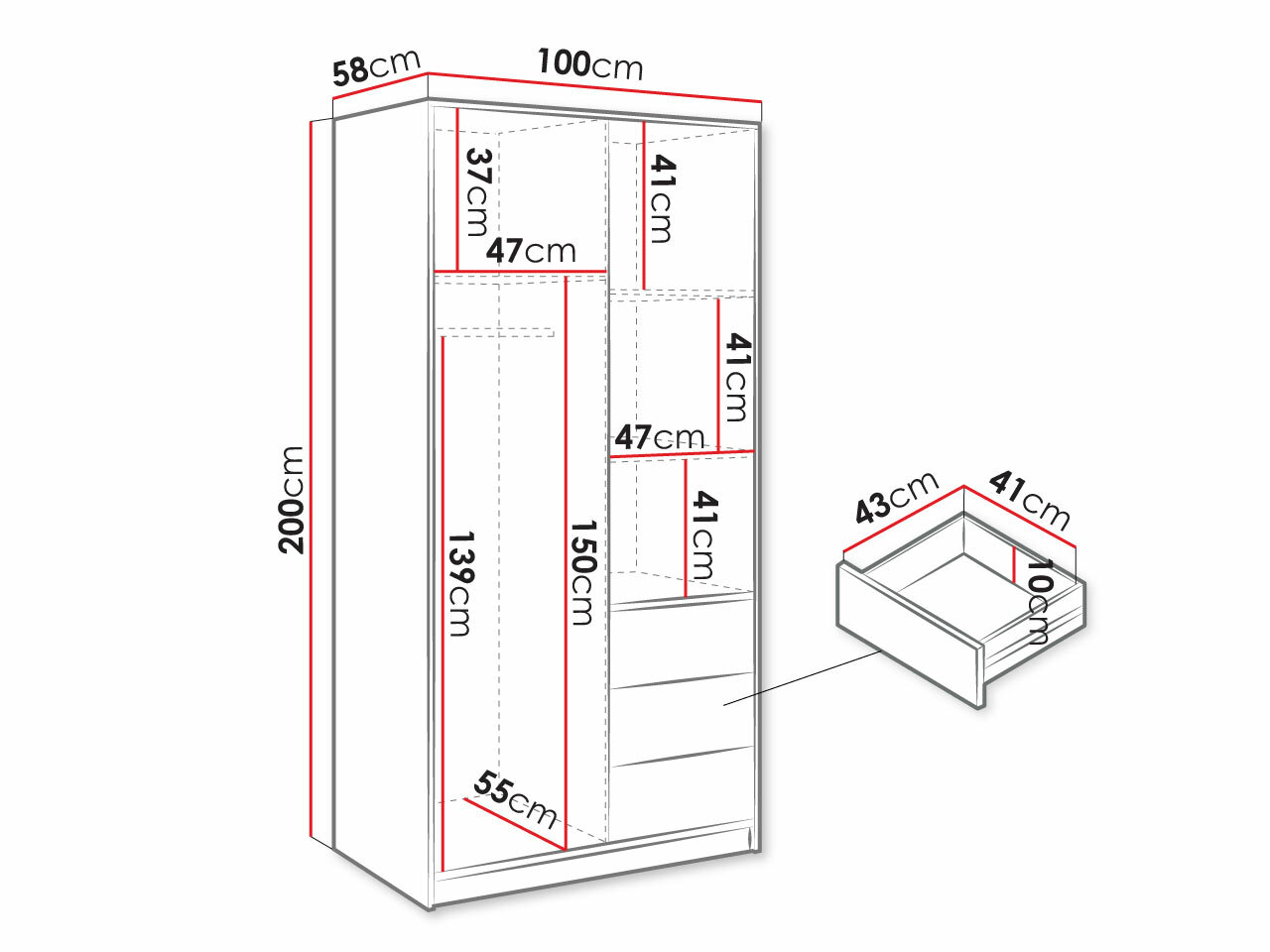 Kledingkast Lombala 102