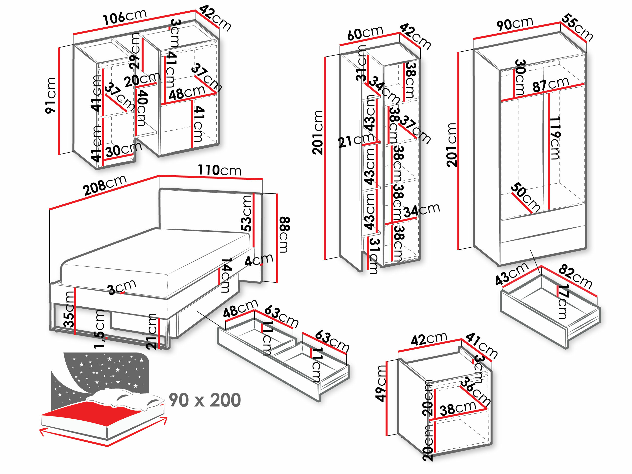 Slaapkamerset Tivseva 114