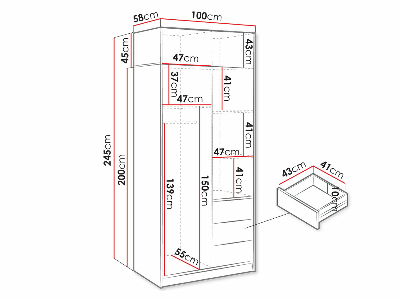 Kledingkast Lombala 108