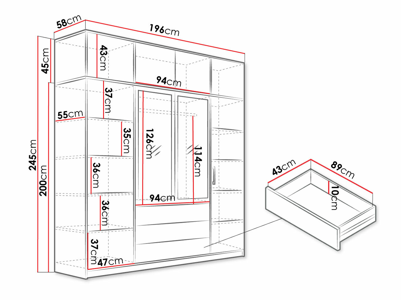 Kledingkast Lombala 110