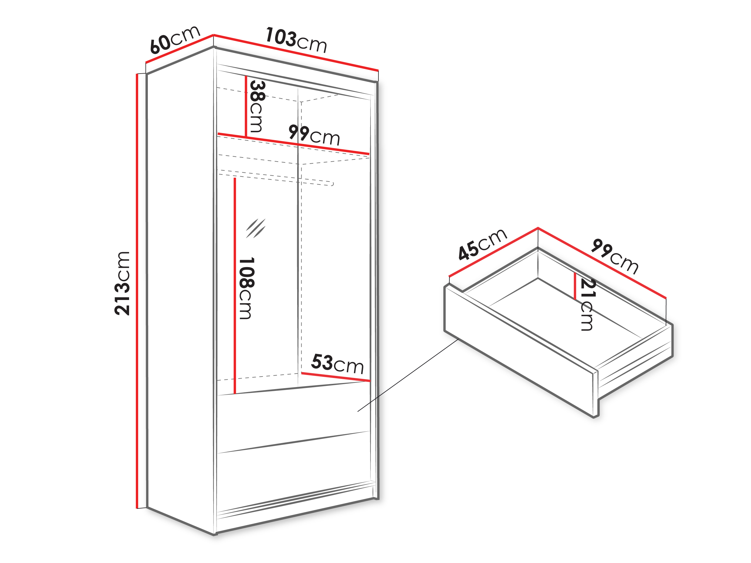 Kledingkast Honolulu 245