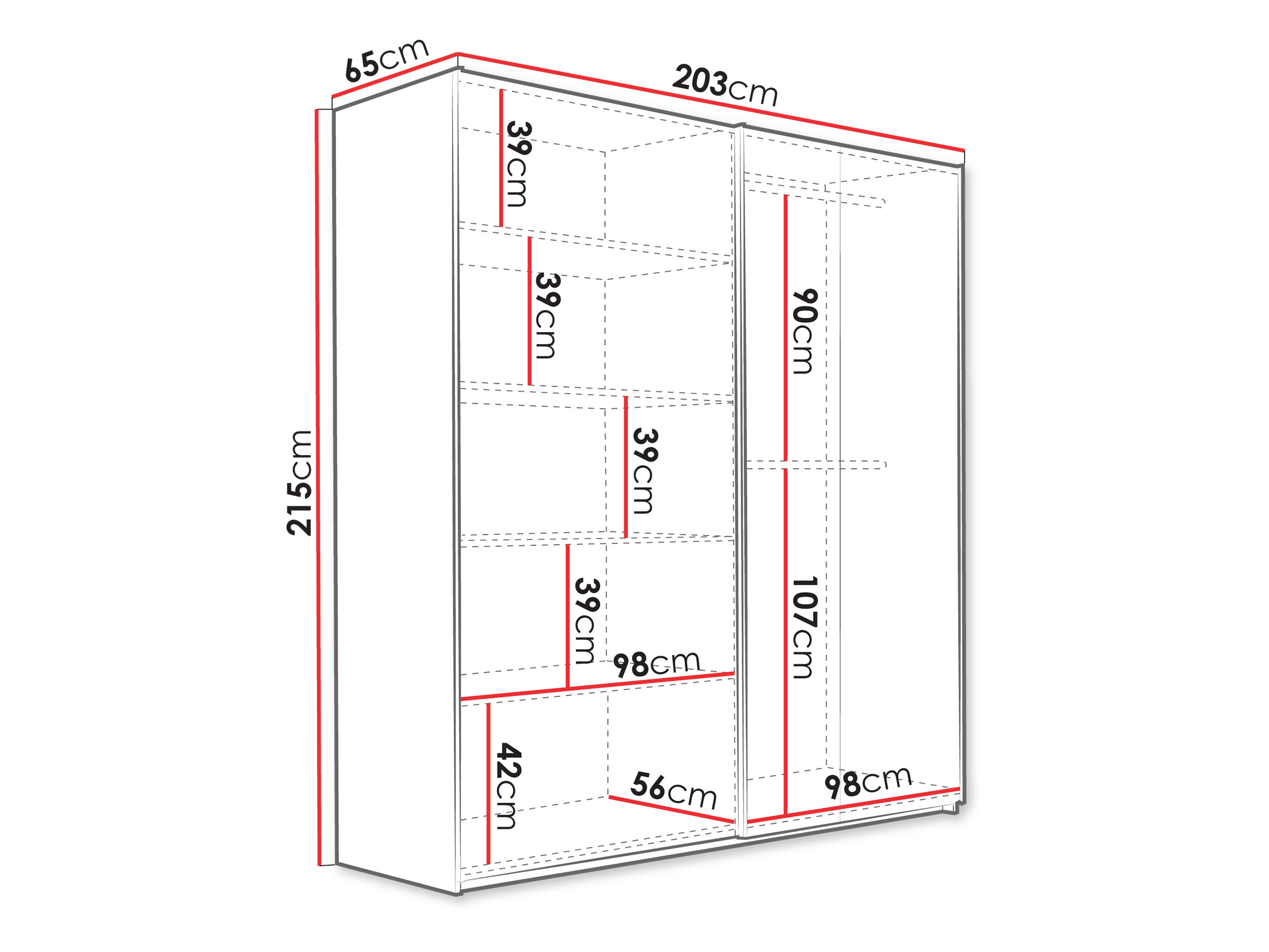 Kledingkast Honolulu 249