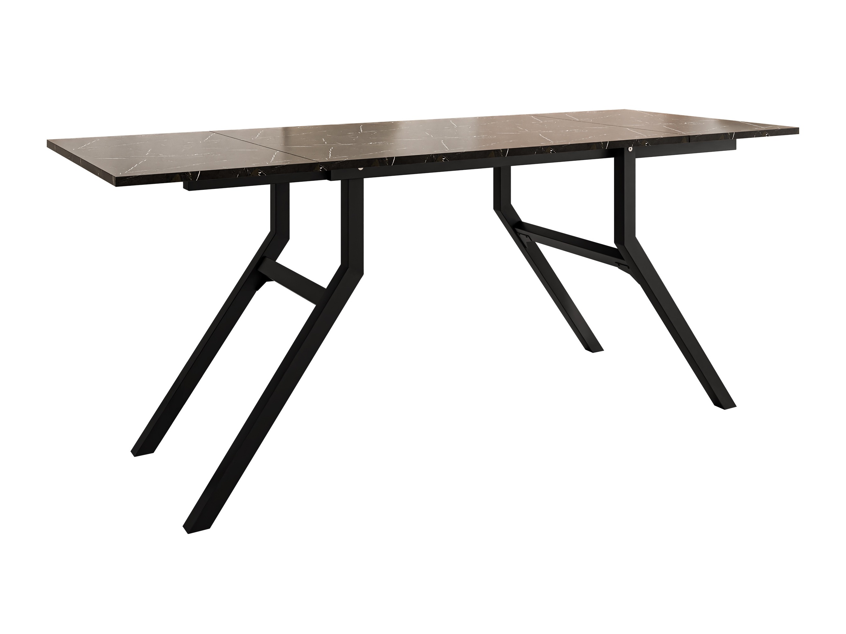 Transformeerbare salontafel Oswego 151 (Zwart marmer + Zwart)