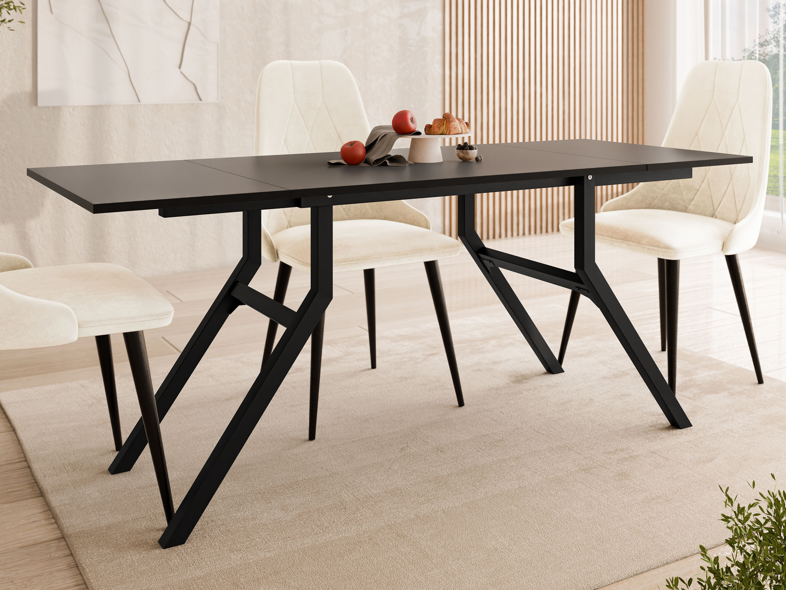 Transformeerbare salontafel Oswego 151 (Zwart)