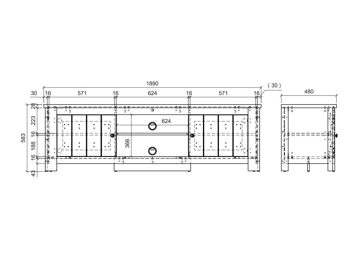 TV-meubel Mirtalo 107