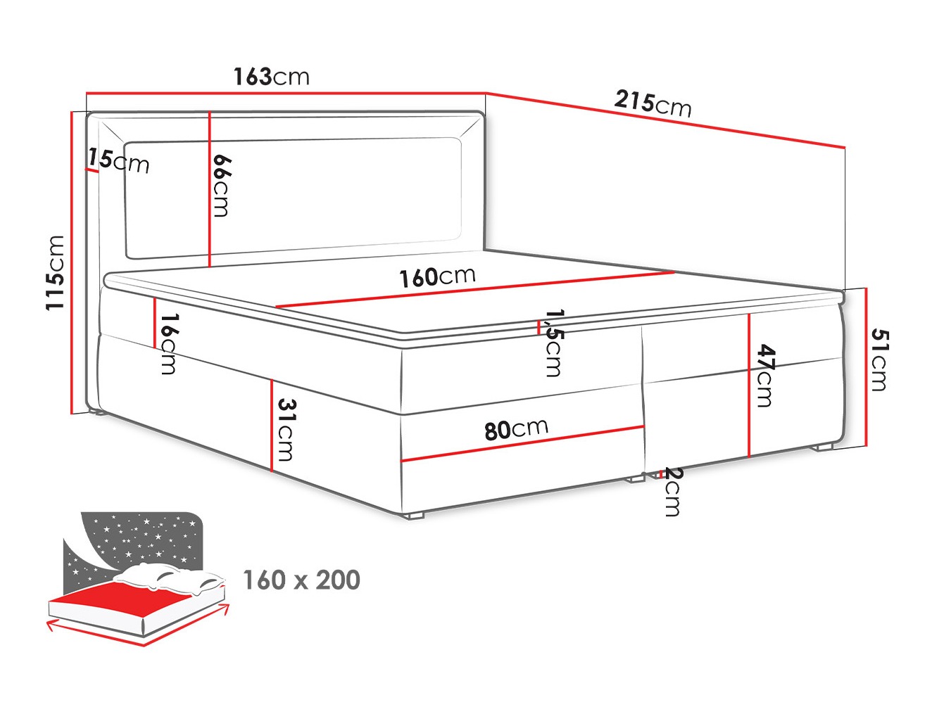 Boxspring Pomona 112 (Victoria 14 868)