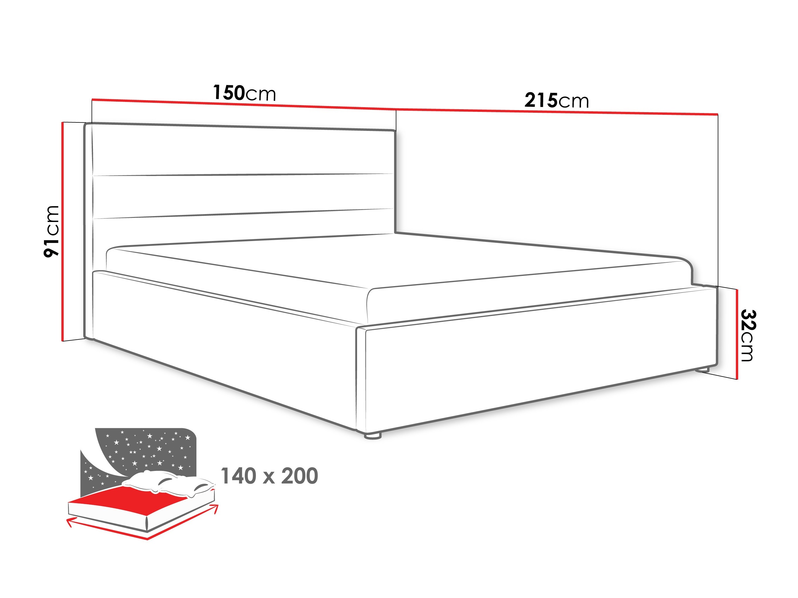 Bed Comfivo Fabos (Hlr 19)