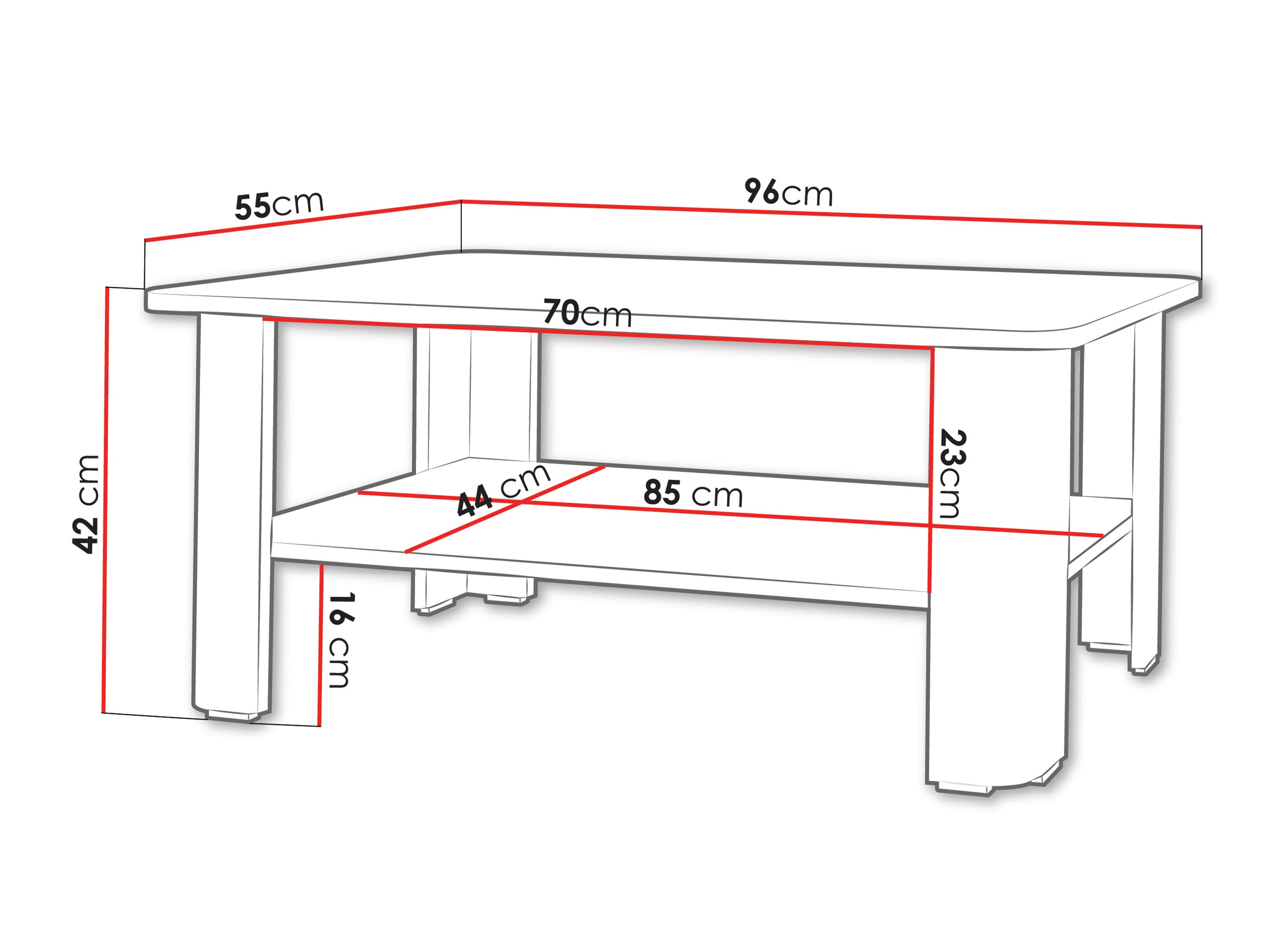 Salontafel Charlotte 213 (Wit)