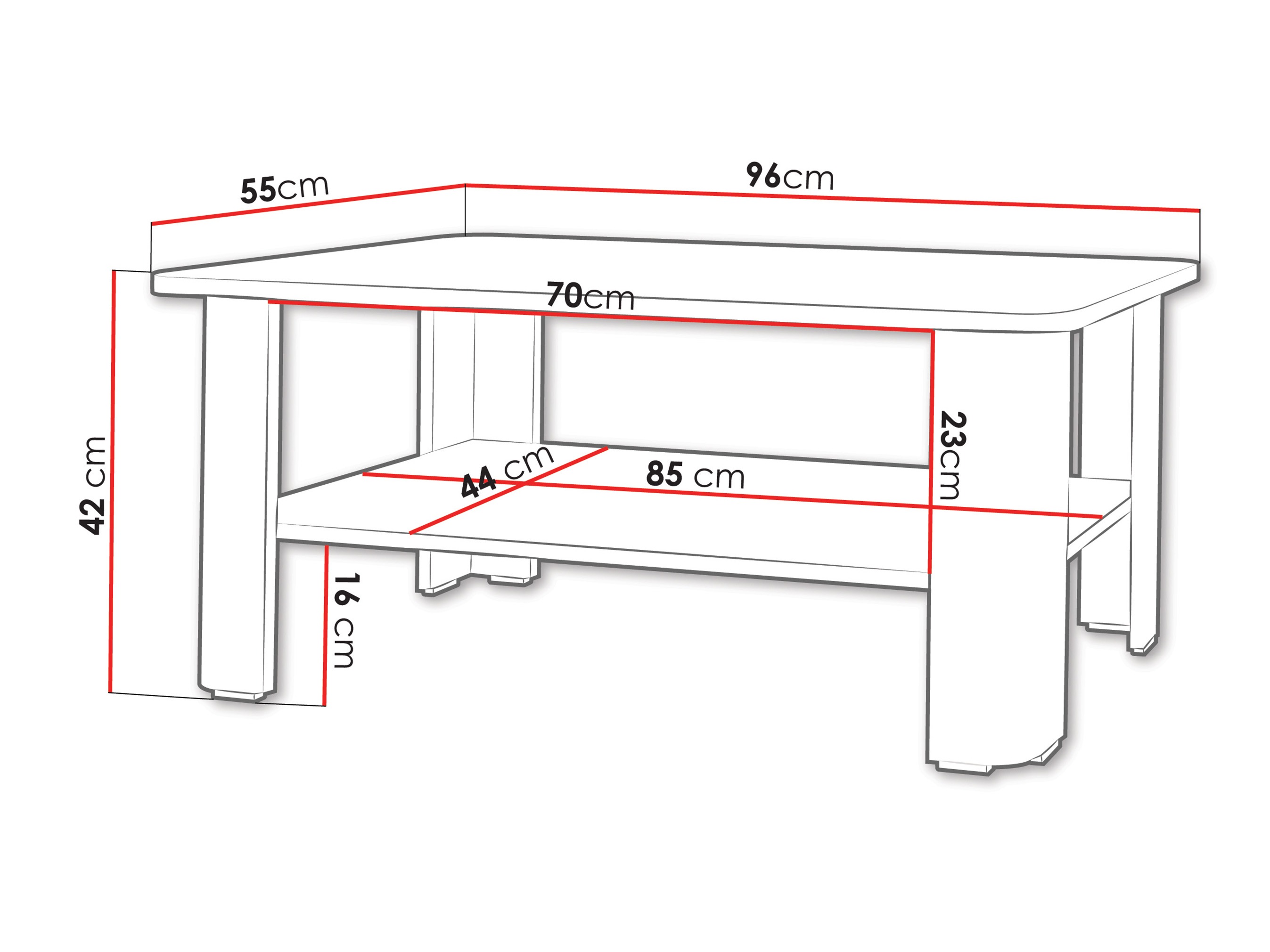 Salontafel Charlotte 213 (Zwart)