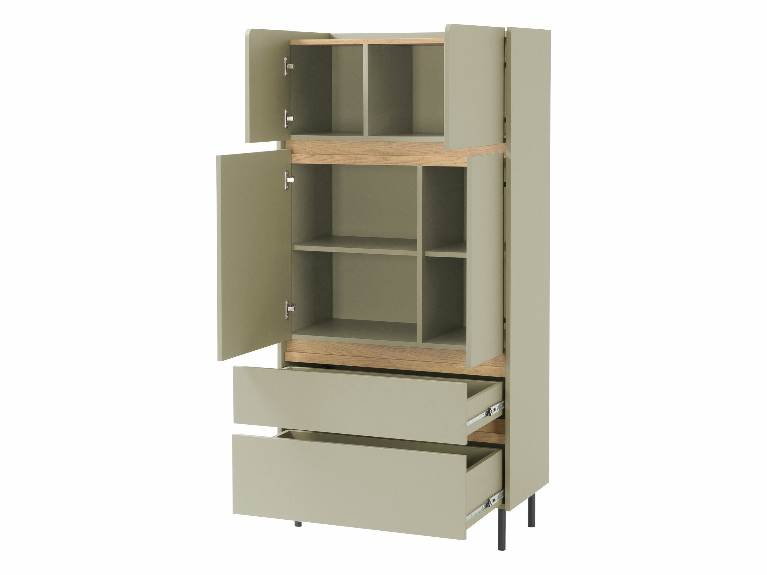 Boekenkast Fiosono 104 (Beige + Licht eiken)