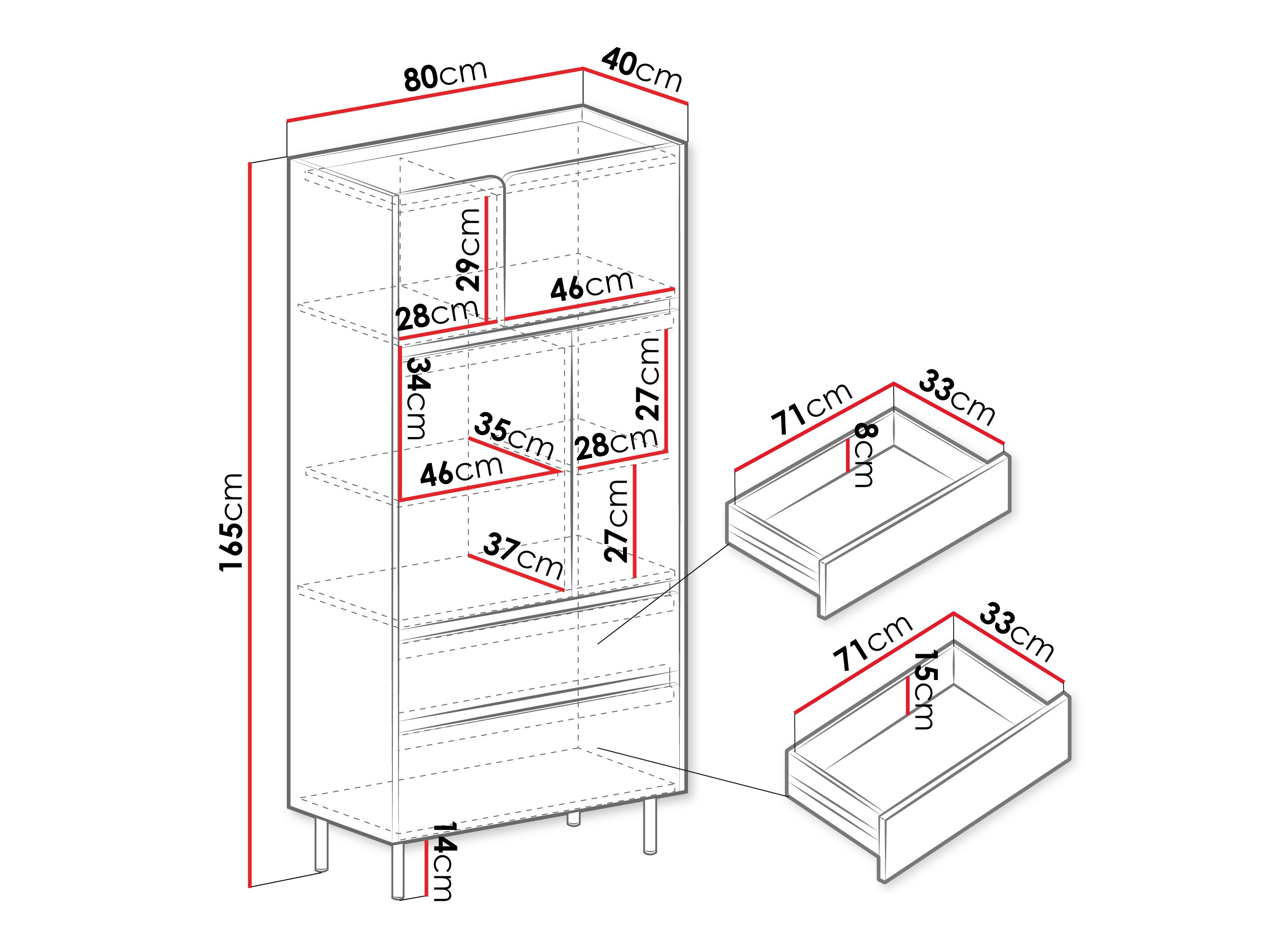 Boekenkast Fiosono 104 (Eucalyptus + Eiken)