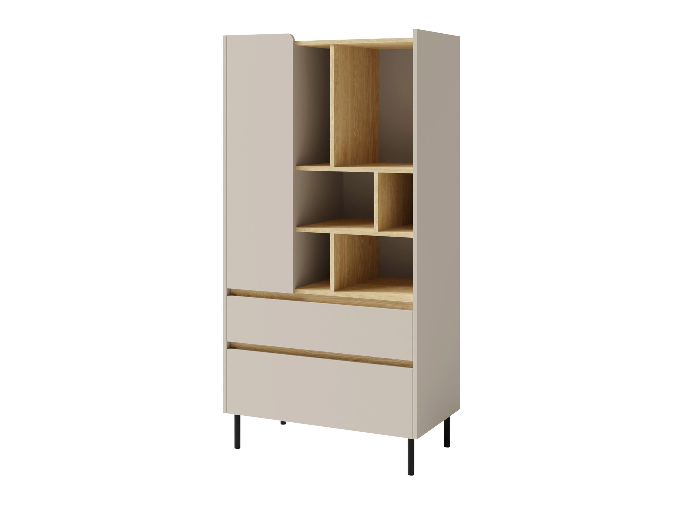 Boekenkast Fiosono 105 (Beige + Eiken)
