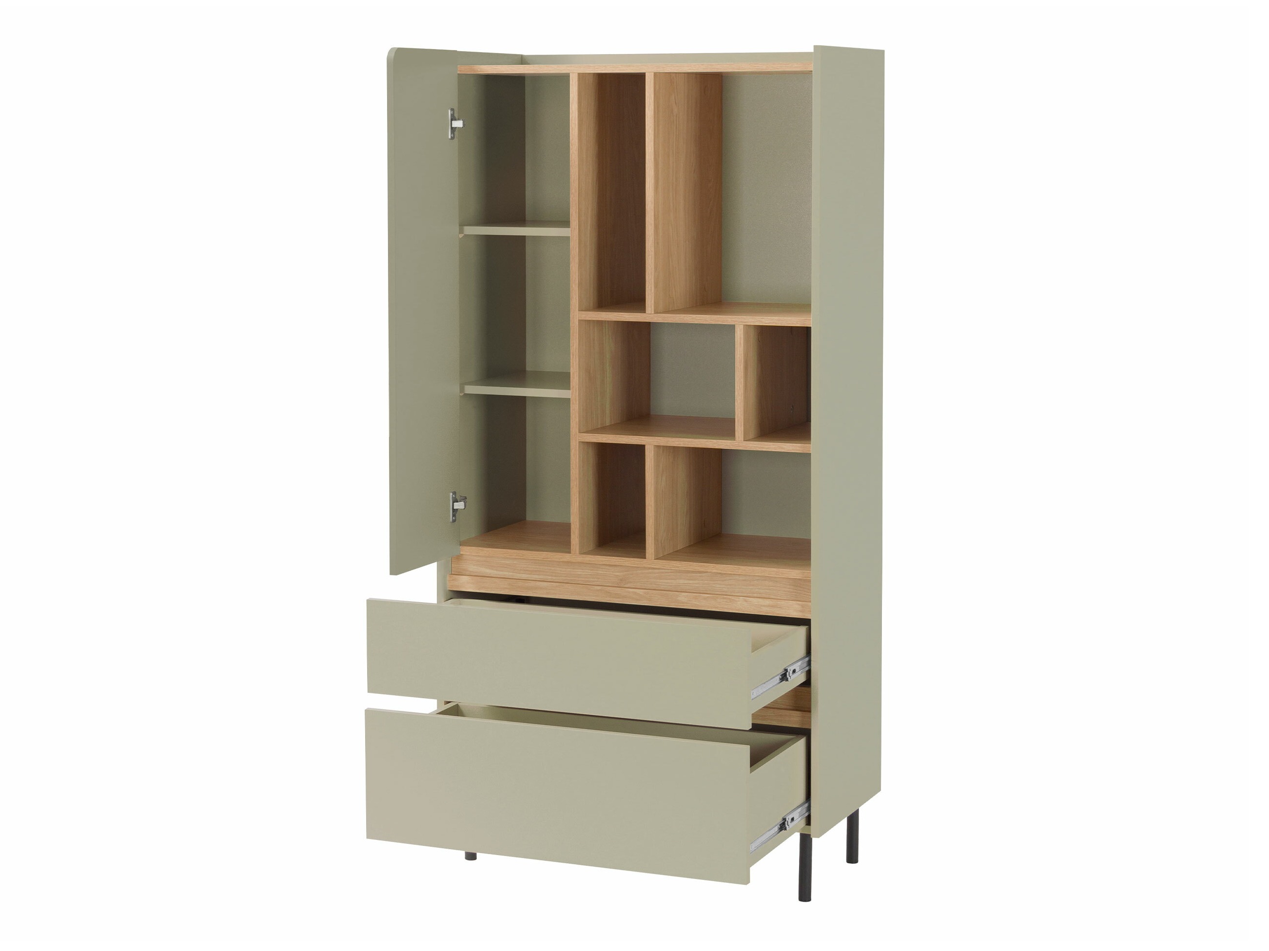 Boekenkast Fiosono 105 (Beige + Licht eiken)