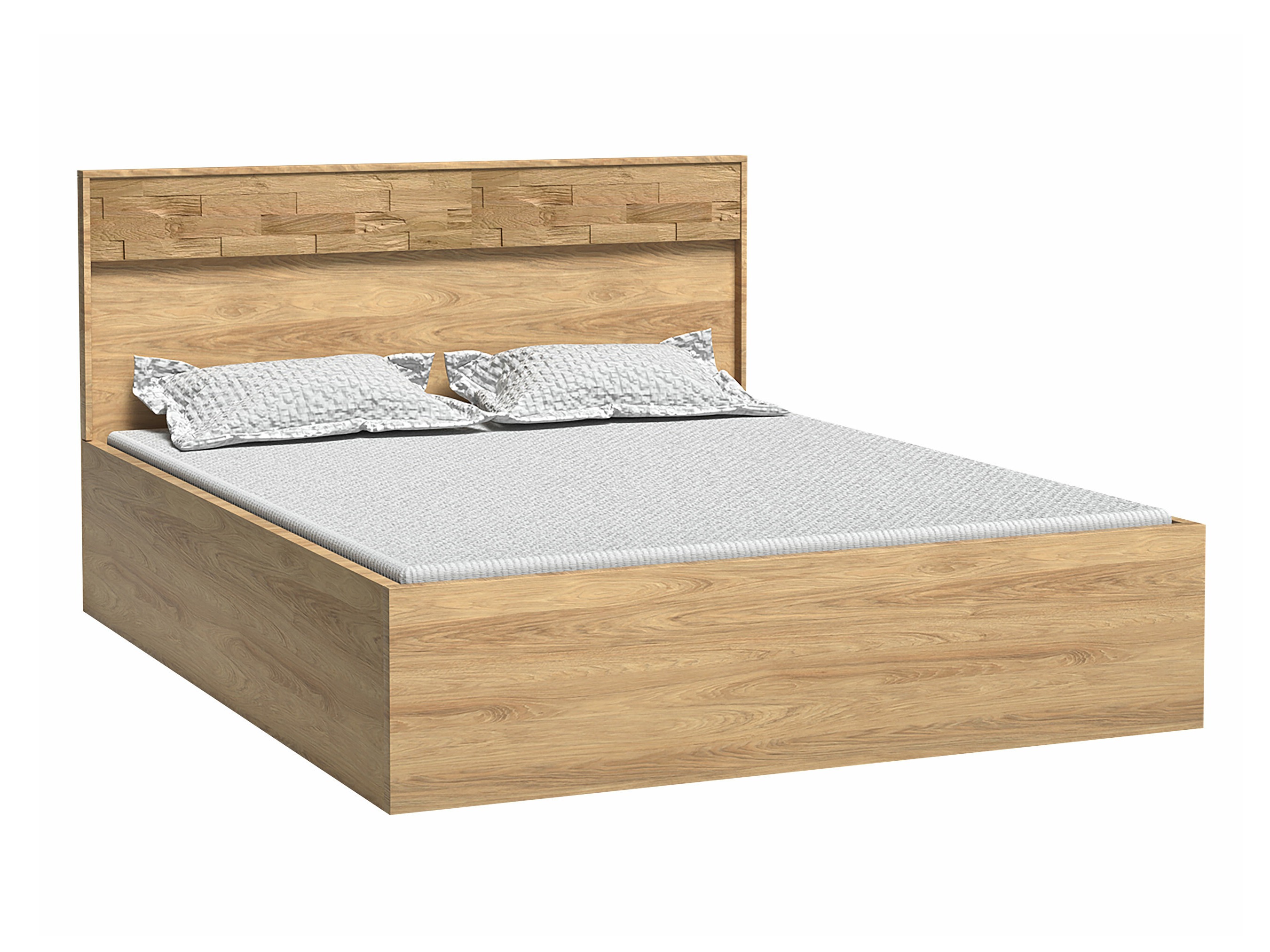 Bed Etrmoni 113 (Licht hout + Eiken)