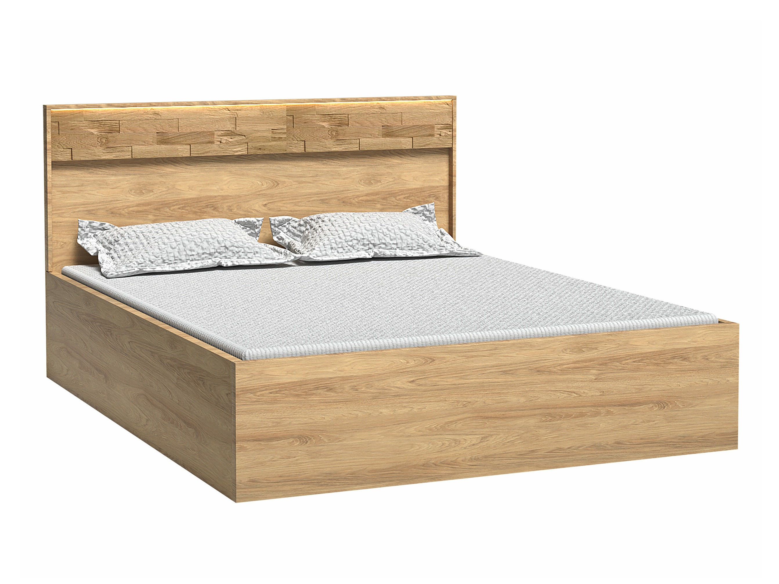 Bed Etrmoni 113 (Licht hout + Eiken)