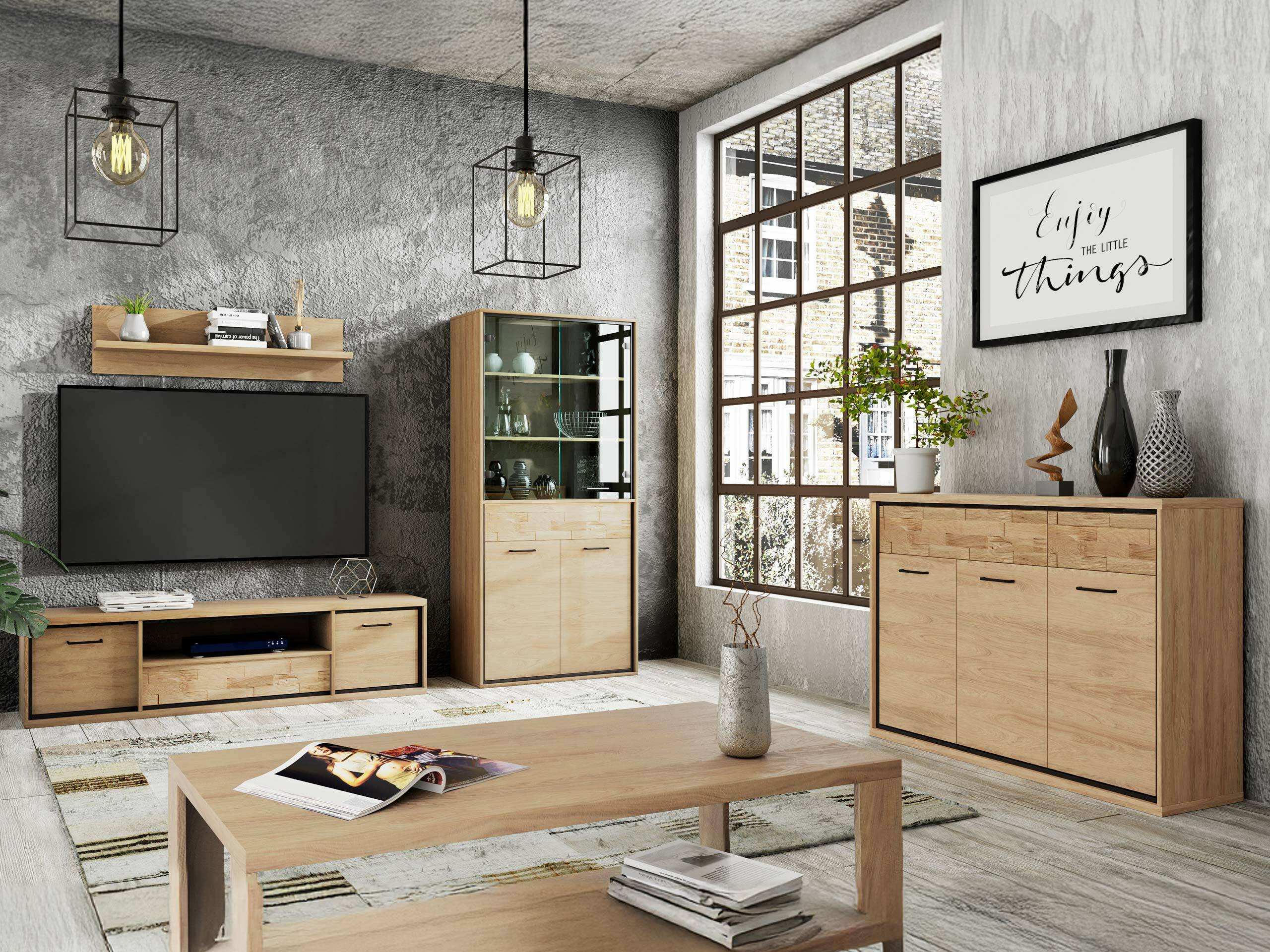 Boekenkast Etrmoni 102 (Licht hout + Eiken)